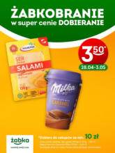 Żabka_ser salami i napój Milka_ważna do 03.05