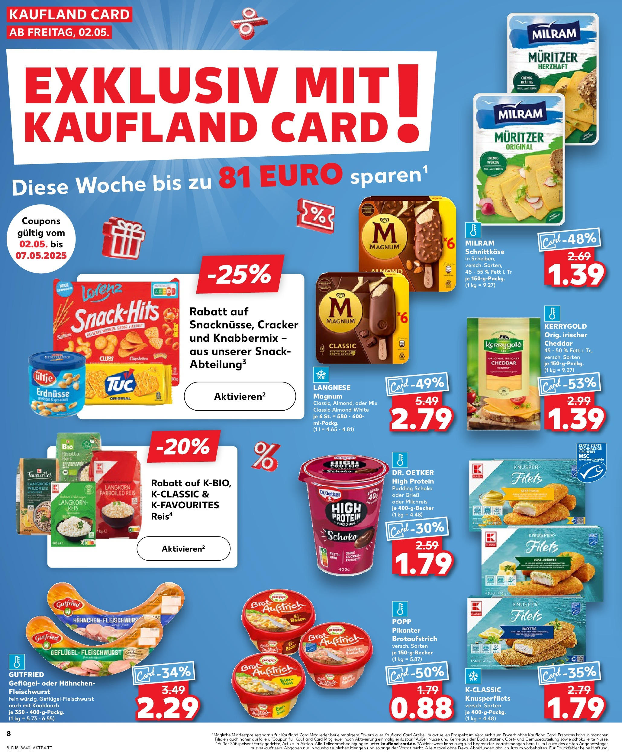 Kaufland - Kaufland: Wochenangebote (ab 01.05.2025) » Angebote Online | Seite: 8 | Produkte: Langnese, High protein pudding, Obst, Knoblauch Kaufland - Kaufland: Wochenangebote (ab 01.05.2025) » Angebote Online zum Blättern | Seite: 8 | Produkte: Langnese, High protein pudding, Obst, Knoblauch