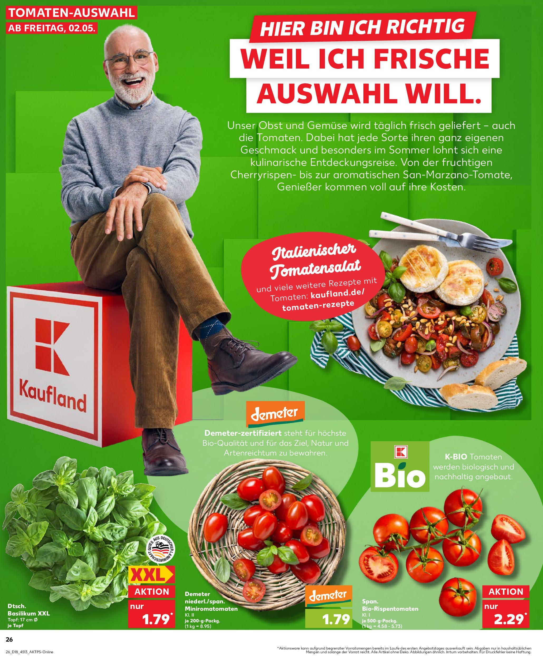 Kaufland - Kaufland: Wochenangebote (ab 01.05.2025) » Angebote Online | Seite: 26 | Produkte: Tomaten, Gemüse, Obst Kaufland - Kaufland: Wochenangebote (ab 01.05.2025) » Angebote Online zum Blättern | Seite: 26 | Produkte: Tomaten, Gemüse, Obst