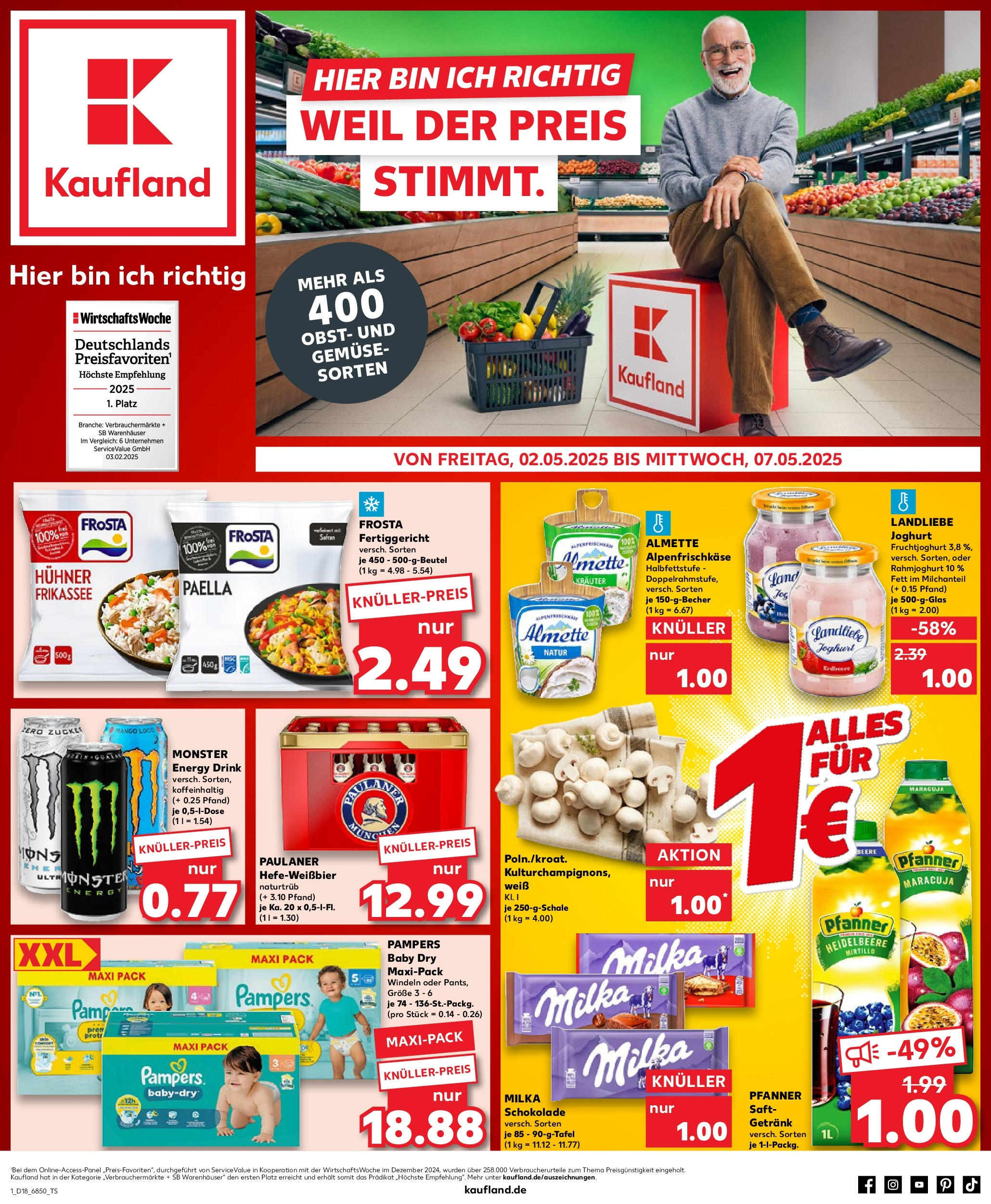 Kaufland - Kaufland: Wochenangebote (ab 01.05.2025) » Angebote Online | Seite: 1 | Produkte: Schokolade, Milka schokolade, Pampers, Paulaner Kaufland - Kaufland: Wochenangebote (ab 01.05.2025) » Angebote Online zum Blättern | Seite: 1 | Produkte: Schokolade, Milka schokolade, Pampers, Paulaner