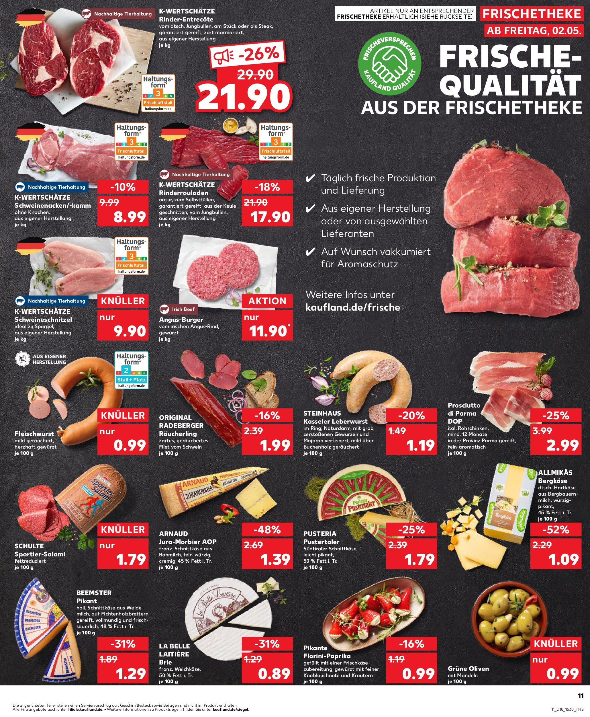 Kaufland - Kaufland: Wochenangebote (ab 01.05.2025) » Angebote Online | Seite: 11 | Produkte: Rinderrouladen, Mandeln, Salami, Frischkase Kaufland - Kaufland: Wochenangebote (ab 01.05.2025) » Angebote Online zum Blättern | Seite: 11 | Produkte: Rinderrouladen, Mandeln, Salami, Frischkase