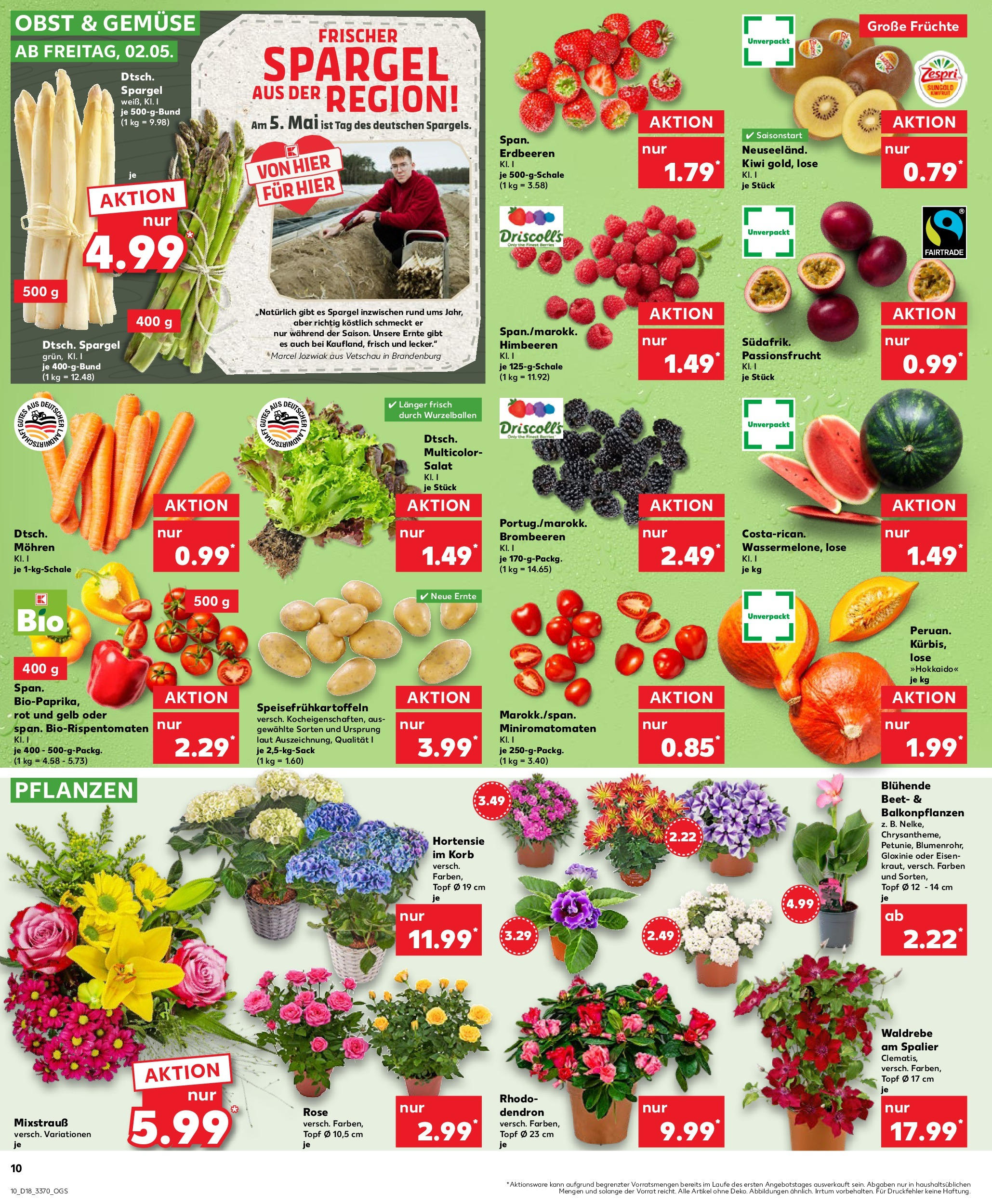 Kaufland - Kaufland: Wochenangebote (ab 01.05.2025) » Angebote Online | Seite: 10 | Produkte: Mohren, Paprika, Kiwi, Salat Kaufland - Kaufland: Wochenangebote (ab 01.05.2025) » Angebote Online zum Blättern | Seite: 10 | Produkte: Mohren, Paprika, Kiwi, Salat