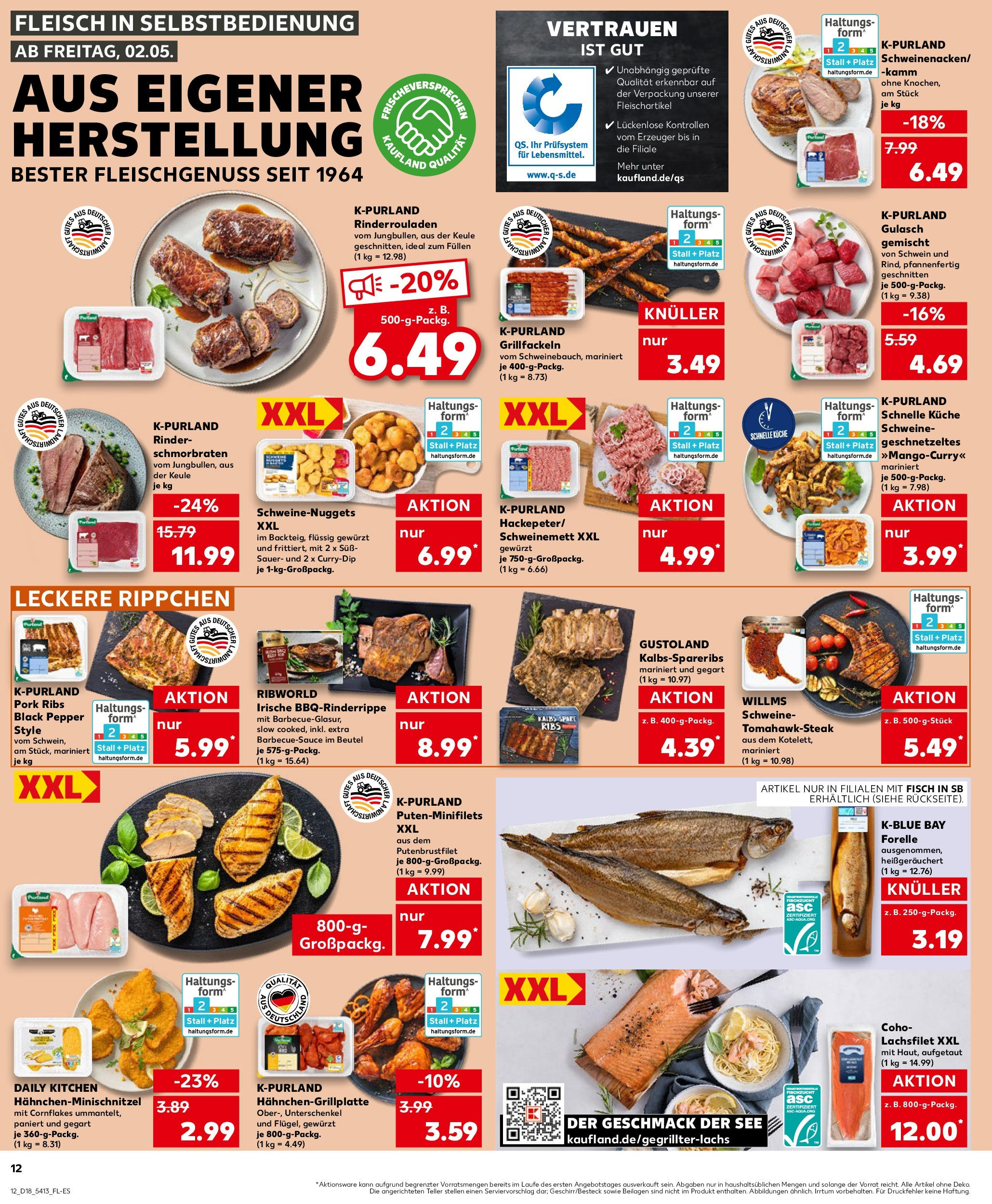 Kaufland - Kaufland: Wochenangebote (ab 01.05.2025) » Angebote Online | Seite: 12 | Produkte: Rinderrouladen, Küche, Gulasch, Fleisch Kaufland - Kaufland: Wochenangebote (ab 01.05.2025) » Angebote Online zum Blättern | Seite: 12 | Produkte: Rinderrouladen, Küche, Gulasch, Fleisch