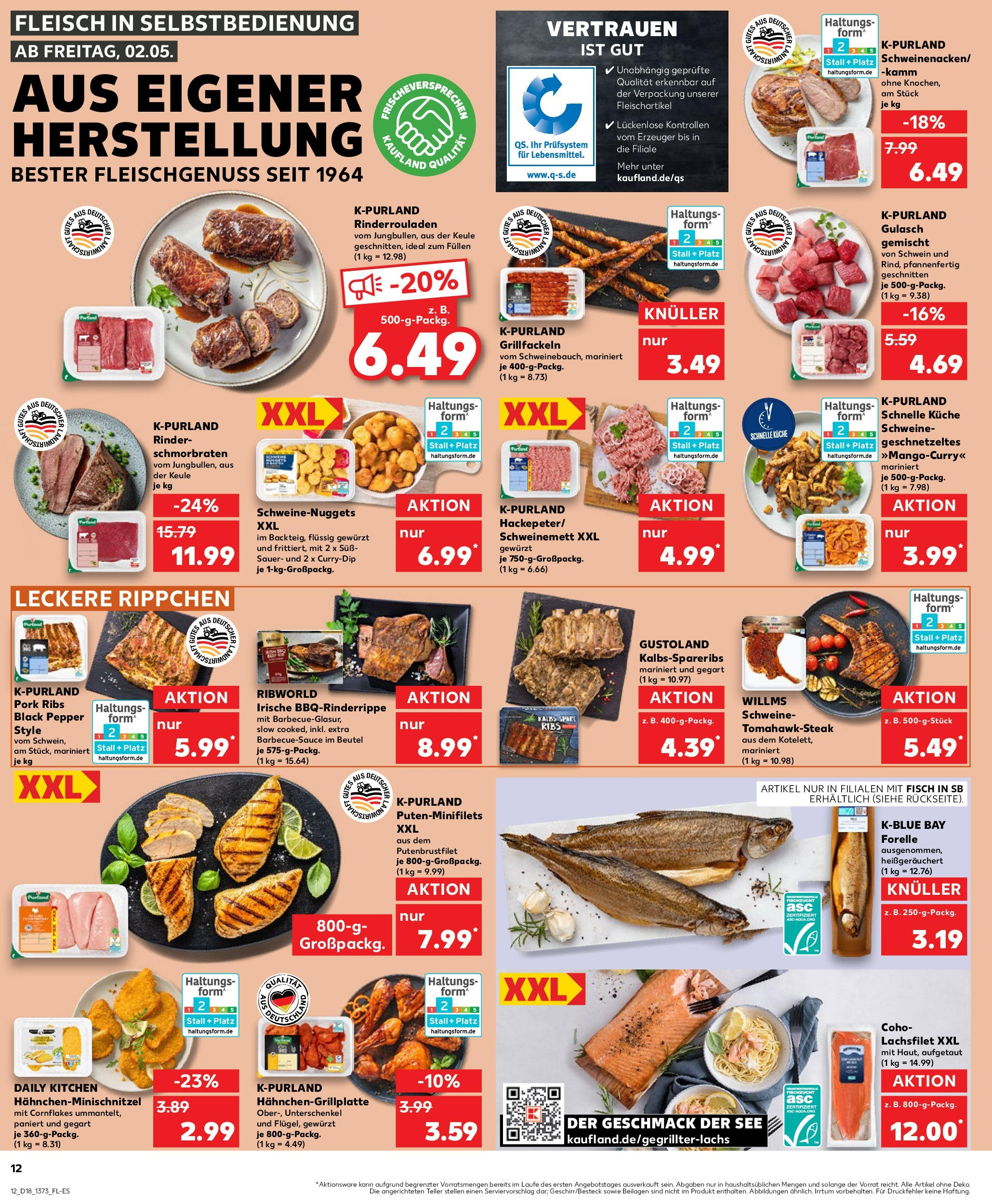 Kaufland - Kaufland: Wochenangebote (ab 01.05.2025) » Angebote Online | Seite: 12 | Produkte: Rinderrouladen, Fisch, Gulasch, Steak Kaufland - Kaufland: Wochenangebote (ab 01.05.2025) » Angebote Online zum Blättern | Seite: 12 | Produkte: Rinderrouladen, Fisch, Gulasch, Steak