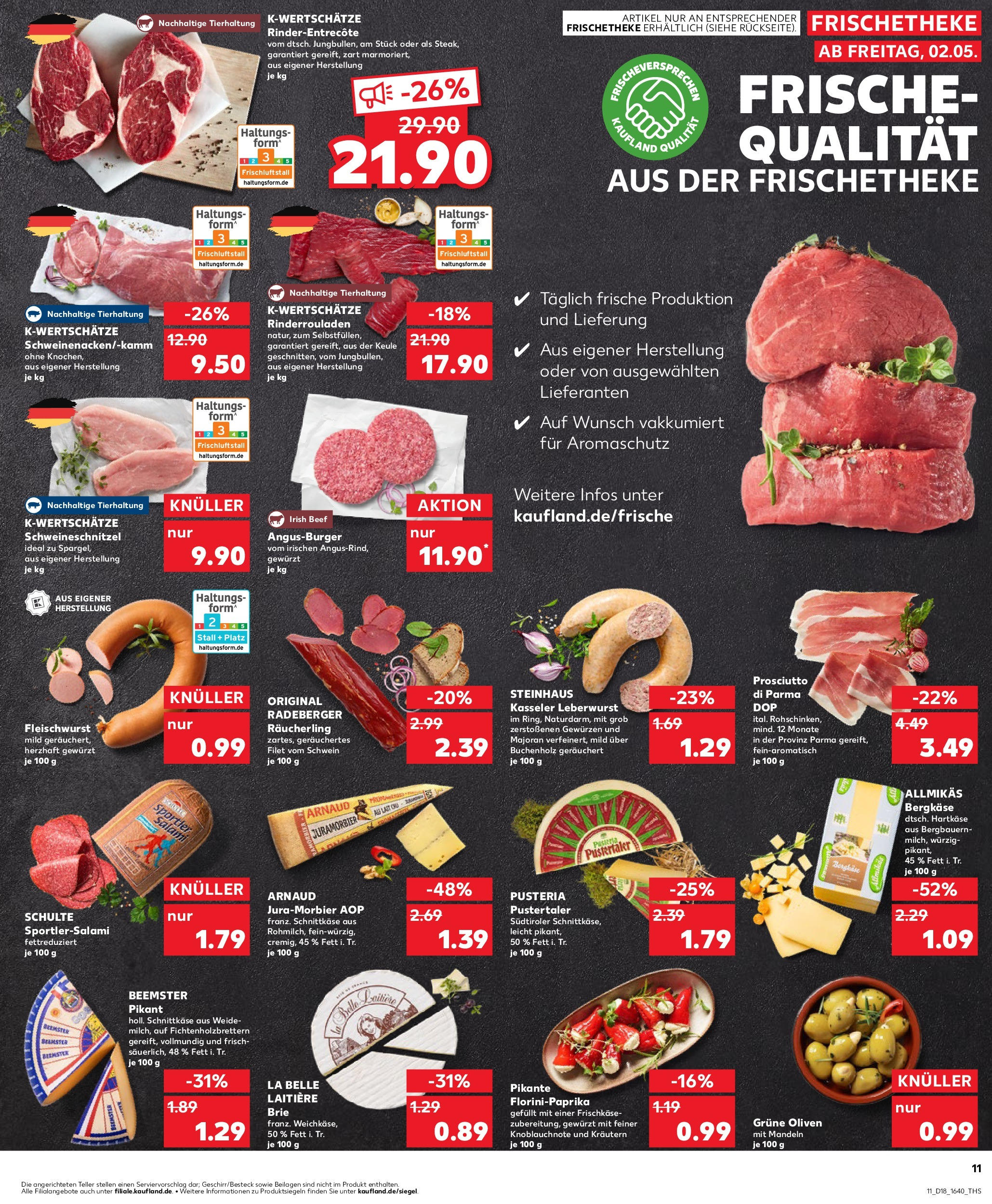 Kaufland - Kaufland: Wochenangebote (ab 01.05.2025) » Angebote Online | Seite: 11 | Produkte: Rinderrouladen, Mandeln, Entrecote, Frischkase Kaufland - Kaufland: Wochenangebote (ab 01.05.2025) » Angebote Online zum Blättern | Seite: 11 | Produkte: Rinderrouladen, Mandeln, Entrecote, Frischkase