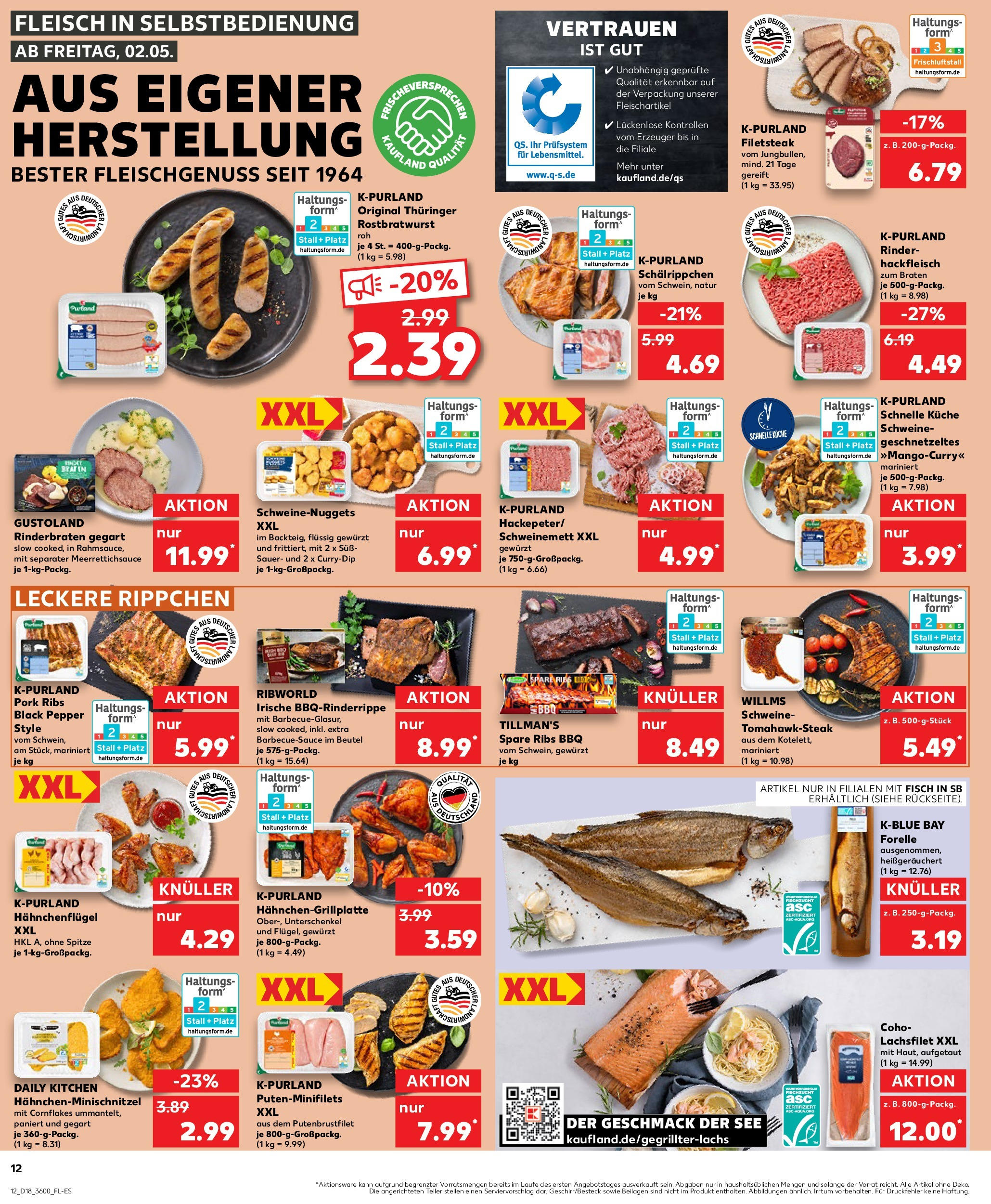 Kaufland - Kaufland: Wochenangebote (ab 01.05.2025) » Angebote Online | Seite: 12 | Produkte: Spare ribs, Schnitzel, Fisch, Hackfleisch Kaufland - Kaufland: Wochenangebote (ab 01.05.2025) » Angebote Online zum Blättern | Seite: 12 | Produkte: Spare ribs, Schnitzel, Fisch, Hackfleisch
