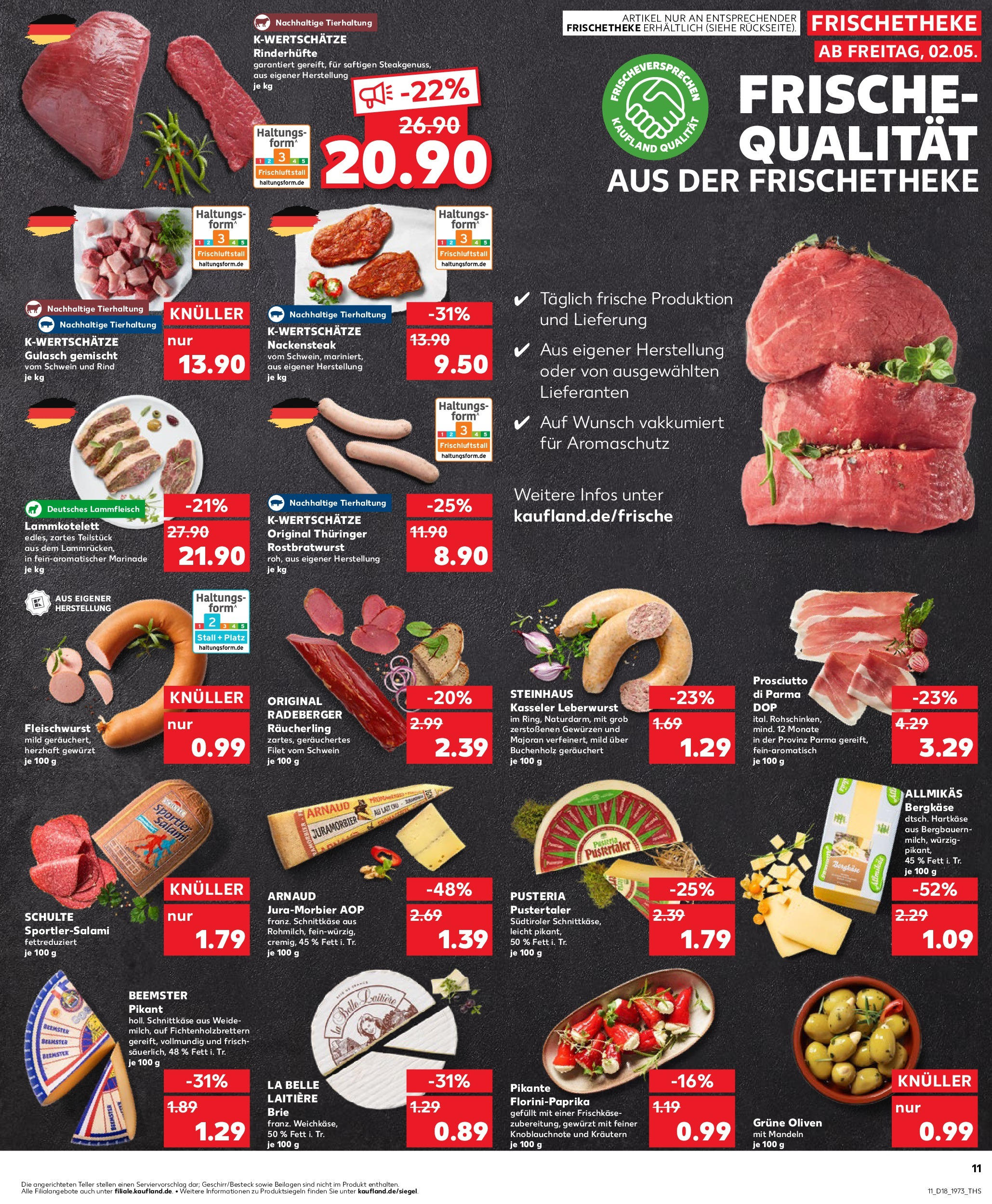 Kaufland - Kaufland: Wochenangebote (ab 01.05.2025) » Angebote Online | Seite: 11 | Produkte: Mandeln, Gulasch, Salami, Frischkase Kaufland - Kaufland: Wochenangebote (ab 01.05.2025) » Angebote Online zum Blättern | Seite: 11 | Produkte: Mandeln, Gulasch, Salami, Frischkase