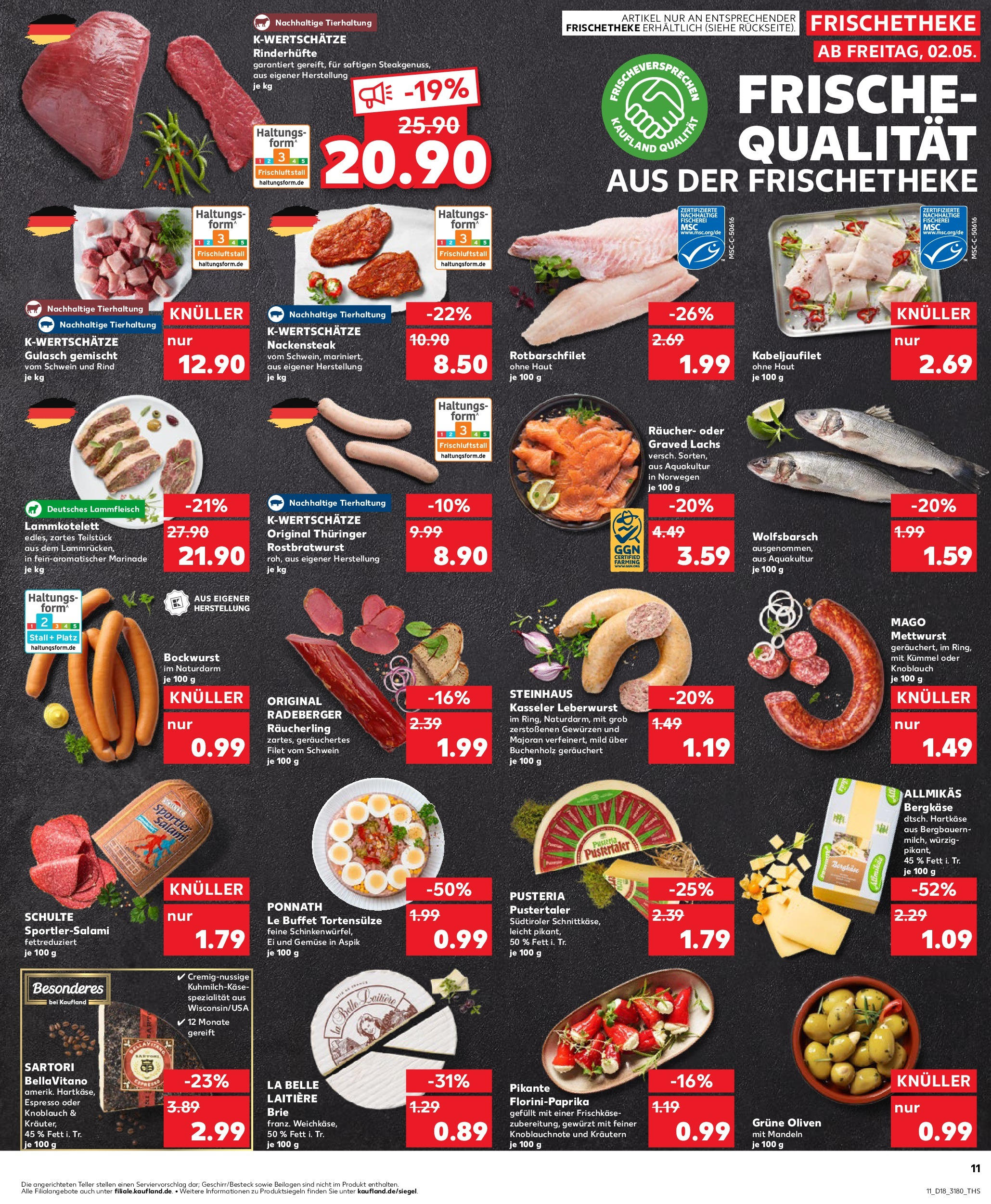 Kaufland - Kaufland: Wochenangebote (ab 01.05.2025) » Angebote Online | Seite: 11 | Produkte: Mandeln, Gulasch, Knoblauch, Frischkase Kaufland - Kaufland: Wochenangebote (ab 01.05.2025) » Angebote Online zum Blättern | Seite: 11 | Produkte: Mandeln, Gulasch, Knoblauch, Frischkase