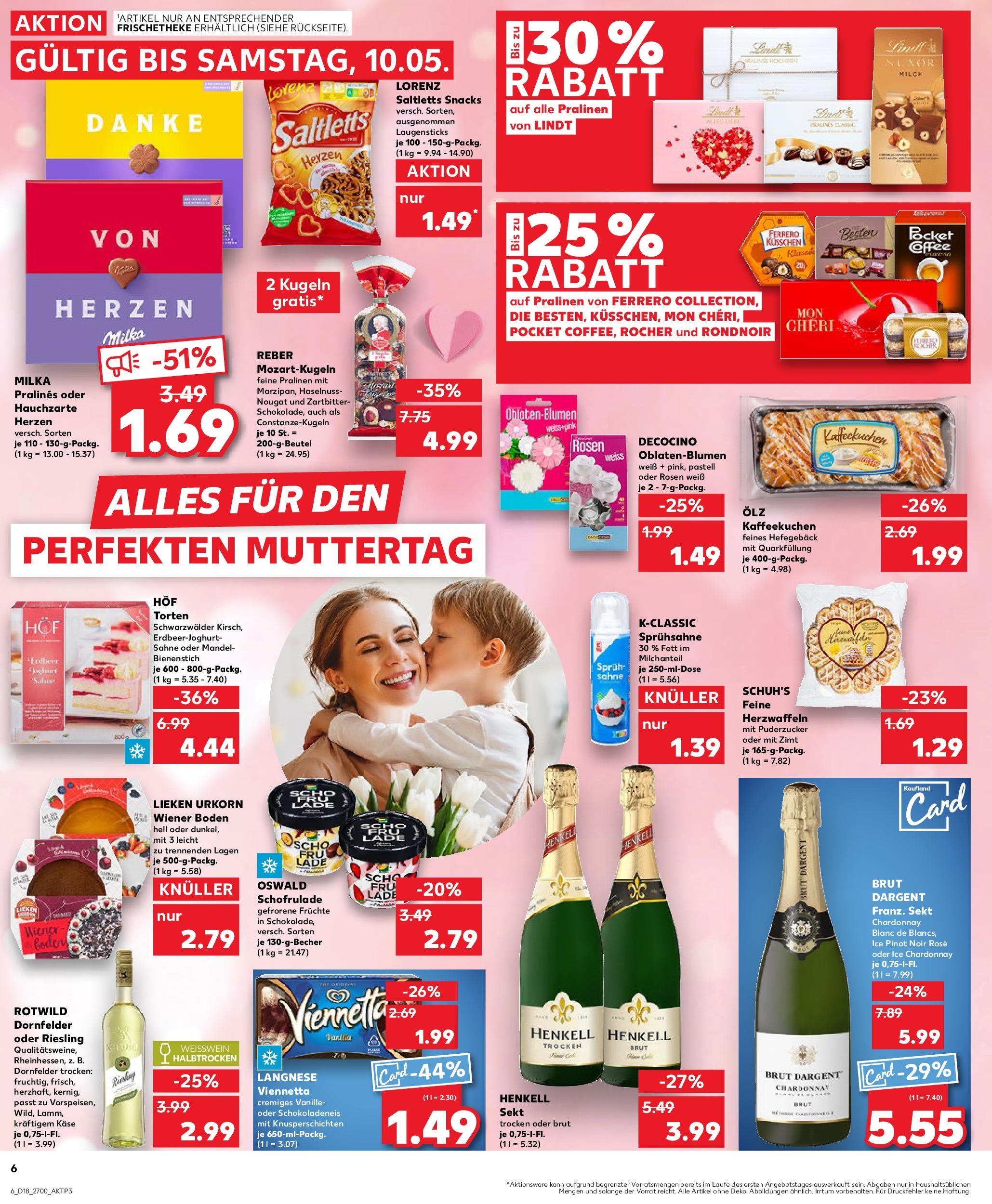 Kaufland - Kaufland: Wochenangebote (ab 01.05.2025) » Angebote Online | Seite: 6 | Produkte: Käse, Milka, Lindt, Sahne Kaufland - Kaufland: Wochenangebote (ab 01.05.2025) » Angebote Online zum Blättern | Seite: 6 | Produkte: Käse, Milka, Lindt, Sahne