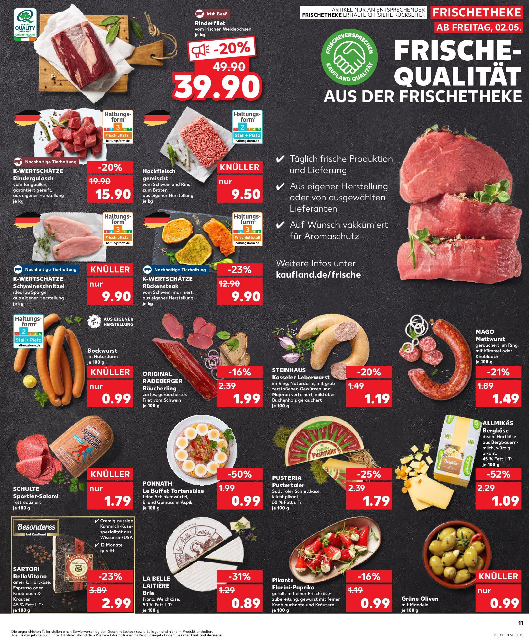 Kaufland - Kaufland: Wochenangebote (ab 01.05.2025) » Angebote Online | Seite: 11 | Produkte: Knoblauch, Salami, Frischkase, Hackfleisch Kaufland - Kaufland: Wochenangebote (ab 01.05.2025) » Angebote Online zum Blättern | Seite: 11 | Produkte: Knoblauch, Salami, Frischkase, Hackfleisch