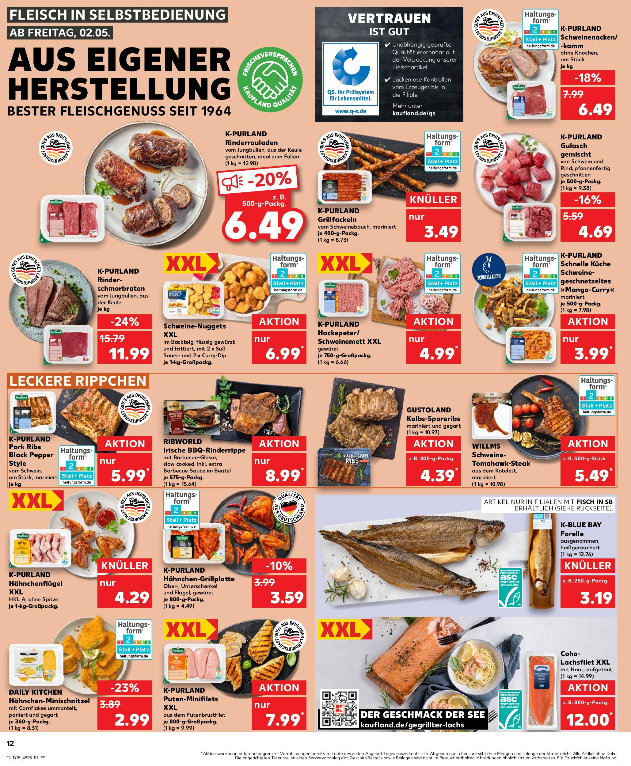Kaufland - Kaufland: Wochenangebote (ab 01.05.2025) » Angebote Online | Seite: 12 | Produkte: Rinderrouladen, Küche, Gulasch, Fleisch Kaufland - Kaufland: Wochenangebote (ab 01.05.2025) » Angebote Online zum Blättern | Seite: 12 | Produkte: Rinderrouladen, Küche, Gulasch, Fleisch