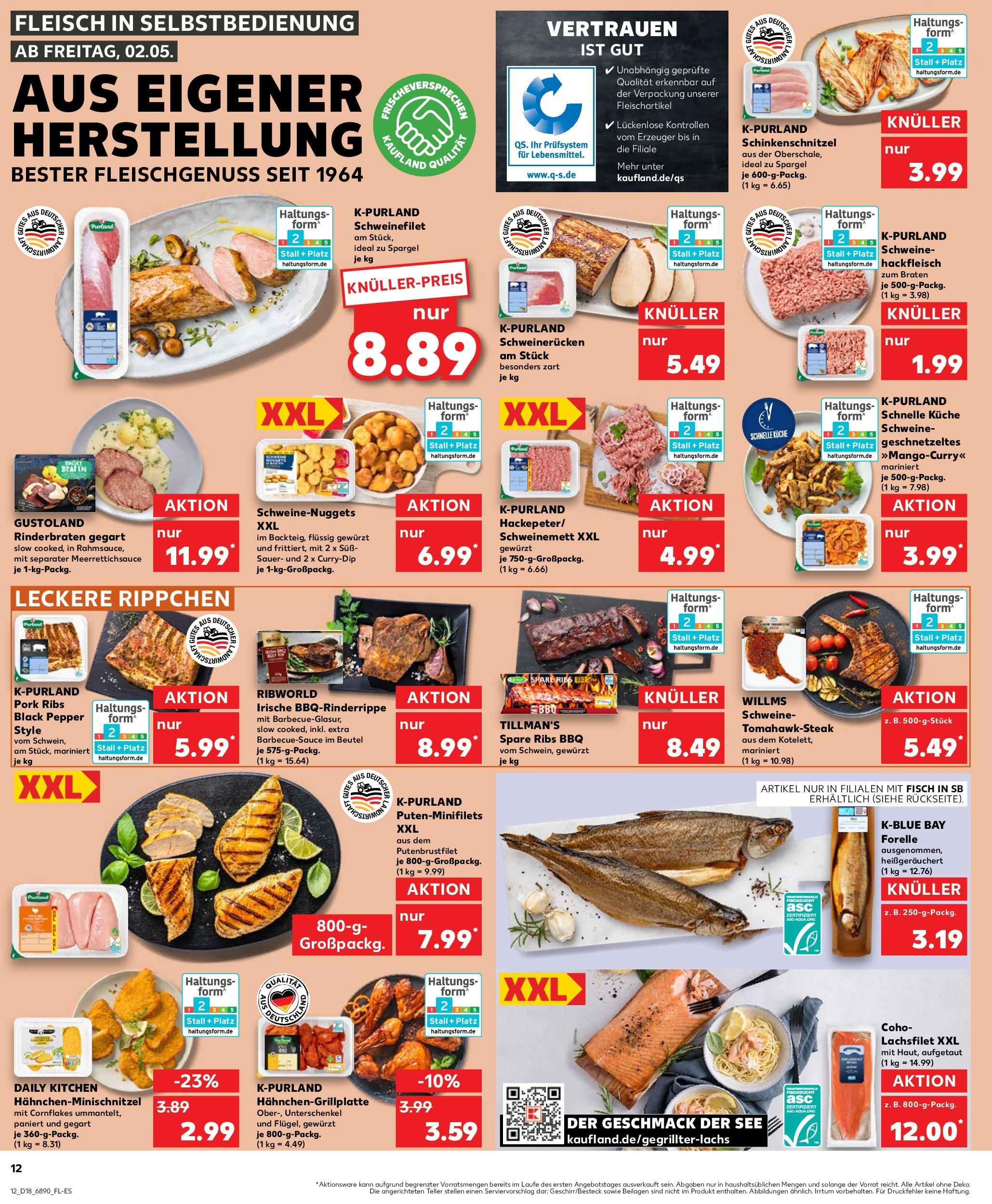 Kaufland - Kaufland: Wochenangebote (ab 01.05.2025) » Angebote Online | Seite: 12 | Produkte: Rinderbraten, Fisch, Steak, Hackfleisch Kaufland - Kaufland: Wochenangebote (ab 01.05.2025) » Angebote Online zum Blättern | Seite: 12 | Produkte: Rinderbraten, Fisch, Steak, Hackfleisch