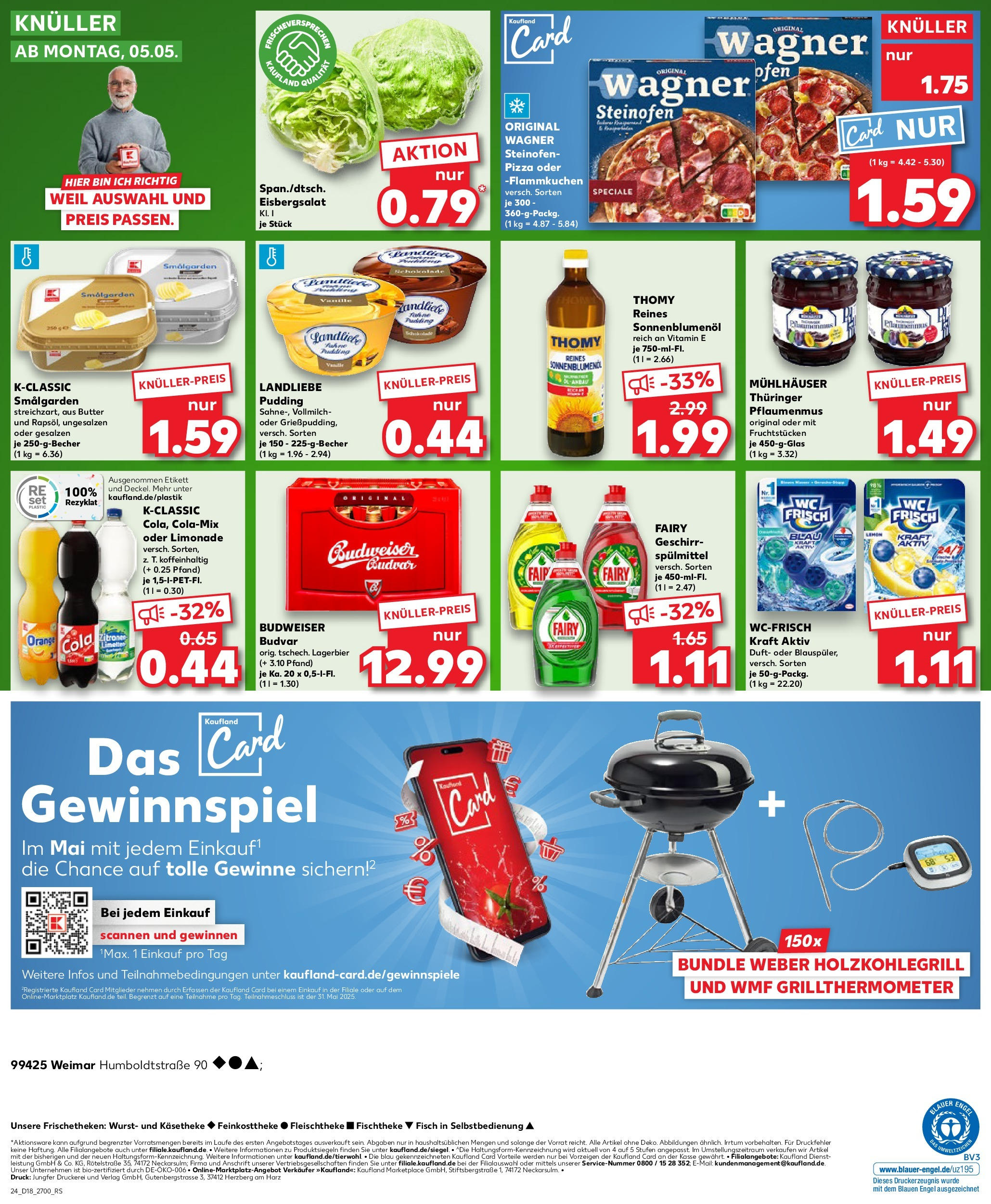 Kaufland - Kaufland: Wochenangebote (ab 01.05.2025) » Angebote Online | Seite: 24 | Produkte: Cola, Schokolade, Sonnenblumenol, Duft Kaufland - Kaufland: Wochenangebote (ab 01.05.2025) » Angebote Online zum Blättern | Seite: 24 | Produkte: Cola, Schokolade, Sonnenblumenol, Duft