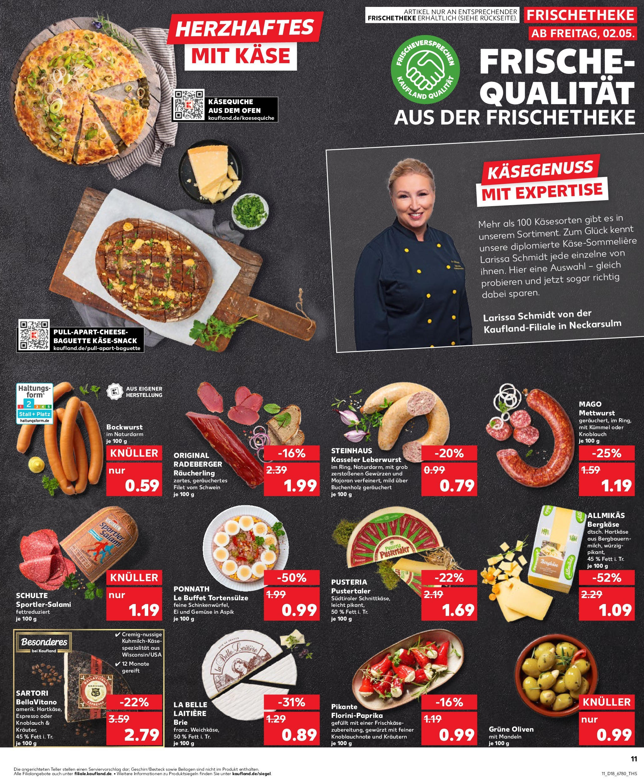Kaufland - Kaufland: Wochenangebote (ab 01.05.2025) » Angebote Online | Seite: 11 | Produkte: Bockwurst, Käse, Mandeln, Frischkase Kaufland - Kaufland: Wochenangebote (ab 01.05.2025) » Angebote Online zum Blättern | Seite: 11 | Produkte: Bockwurst, Käse, Mandeln, Frischkase