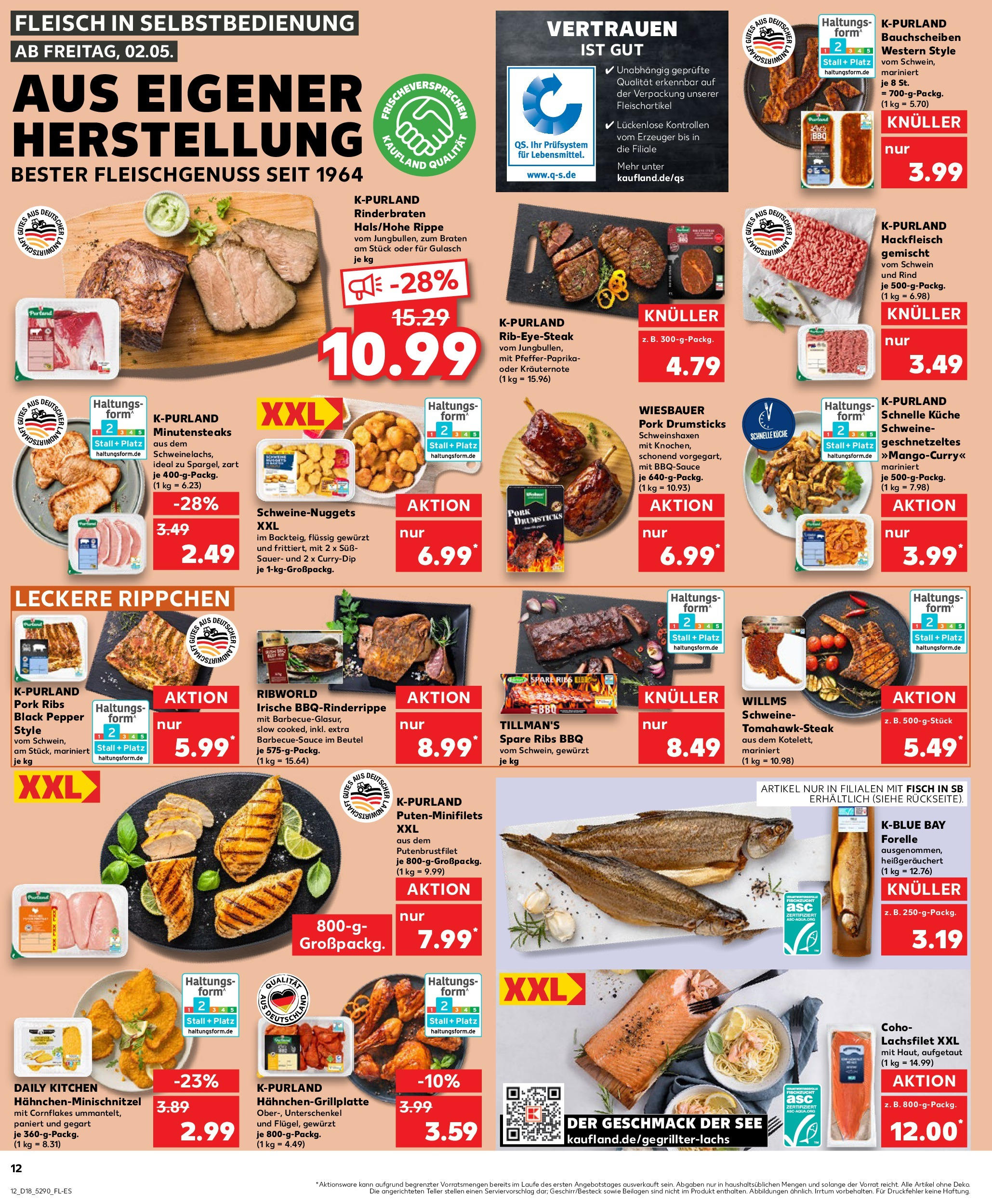 Kaufland - Kaufland: Wochenangebote (ab 01.05.2025) » Angebote Online | Seite: 12 | Produkte: Rinderbraten, Spare ribs, Fisch, Gulasch Kaufland - Kaufland: Wochenangebote (ab 01.05.2025) » Angebote Online zum Blättern | Seite: 12 | Produkte: Rinderbraten, Spare ribs, Fisch, Gulasch