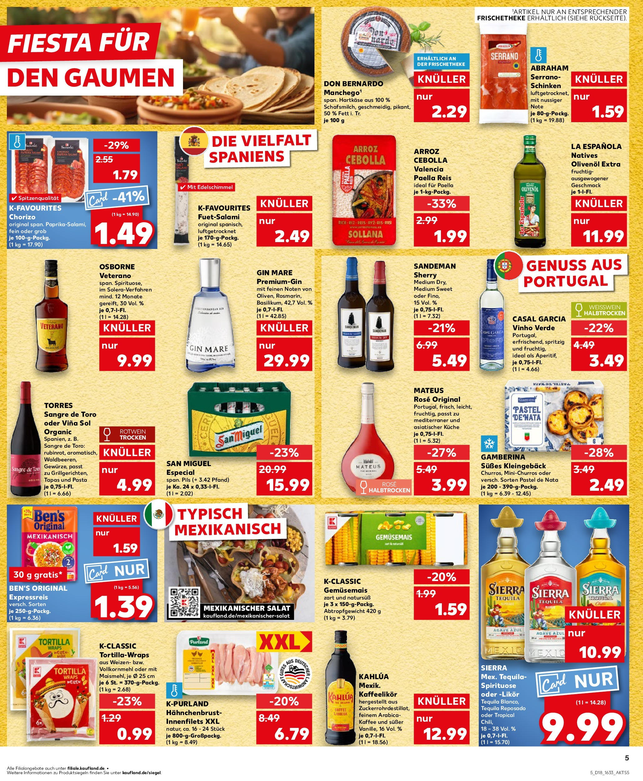 Kaufland - Kaufland: Wochenangebote (ab 01.05.2025) » Angebote Online | Seite: 5 | Produkte: Weißwein, Olivenol, Tequila, Schinken Kaufland - Kaufland: Wochenangebote (ab 01.05.2025) » Angebote Online zum Blättern | Seite: 5 | Produkte: Weißwein, Olivenol, Tequila, Schinken