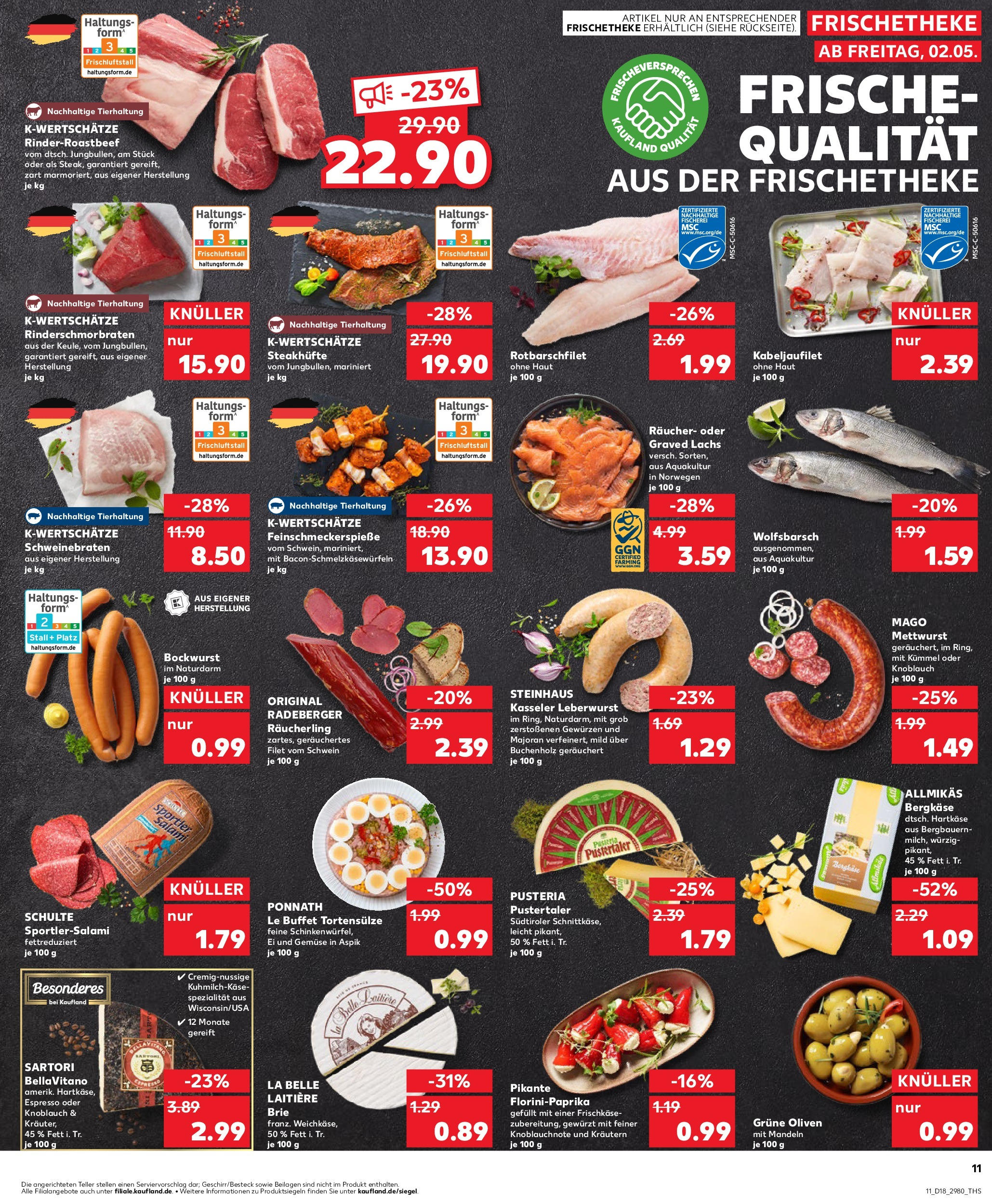 Kaufland - Kaufland: Wochenangebote (ab 01.05.2025) » Angebote Online | Seite: 11 | Produkte: Bockwurst, Mandeln, Lachs, Gemüse Kaufland - Kaufland: Wochenangebote (ab 01.05.2025) » Angebote Online zum Blättern | Seite: 11 | Produkte: Bockwurst, Mandeln, Lachs, Gemüse