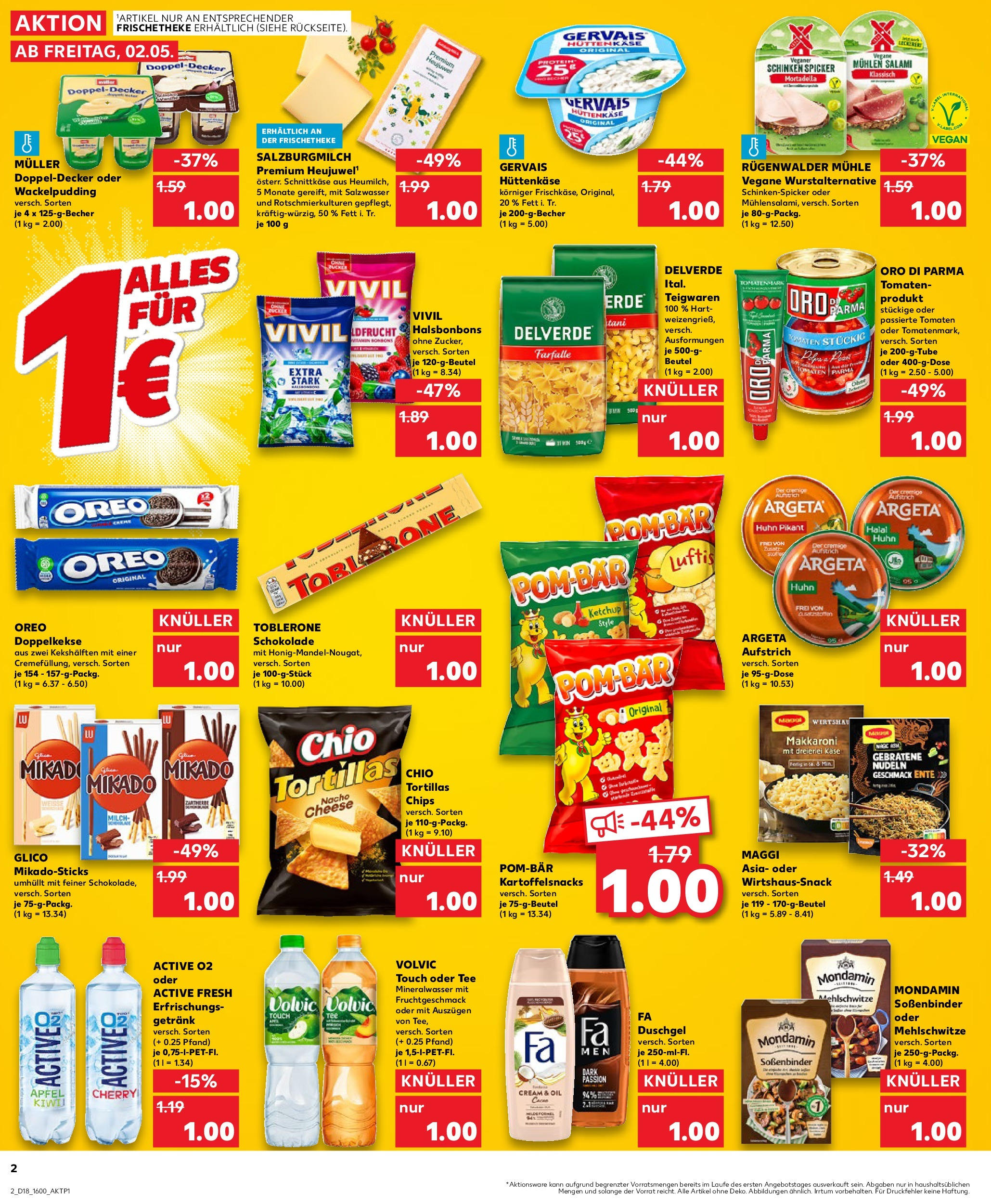 Kaufland - Kaufland: Wochenangebote (ab 01.05.2025) » Angebote Online | Seite: 2 | Produkte: Schokolade, Schinken, Chips, Volvic Kaufland - Kaufland: Wochenangebote (ab 01.05.2025) » Angebote Online zum Blättern | Seite: 2 | Produkte: Schokolade, Schinken, Chips, Volvic