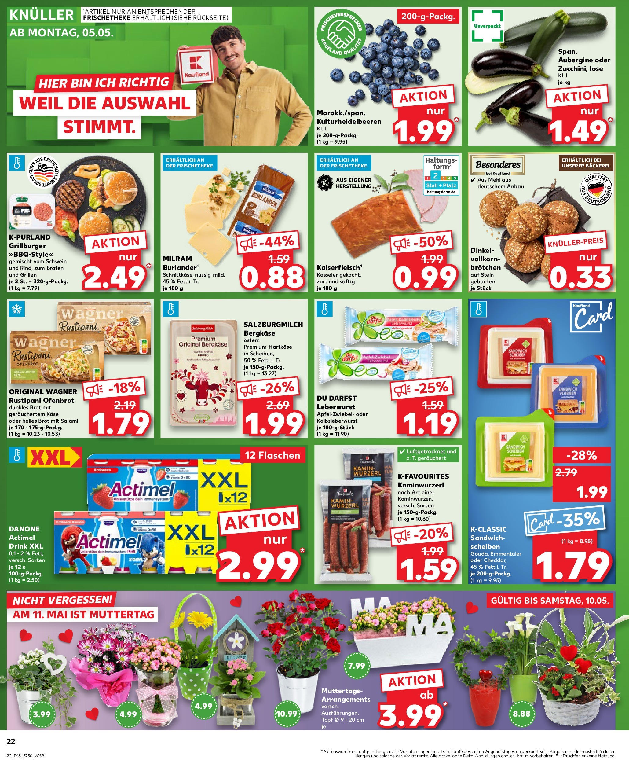 Kaufland - Kaufland: Wochenangebote (ab 01.05.2025) » Angebote Online | Seite: 22 | Produkte: Mehl, Käse, Brot, Salami Kaufland - Kaufland: Wochenangebote (ab 01.05.2025) » Angebote Online zum Blättern | Seite: 22 | Produkte: Mehl, Käse, Brot, Salami