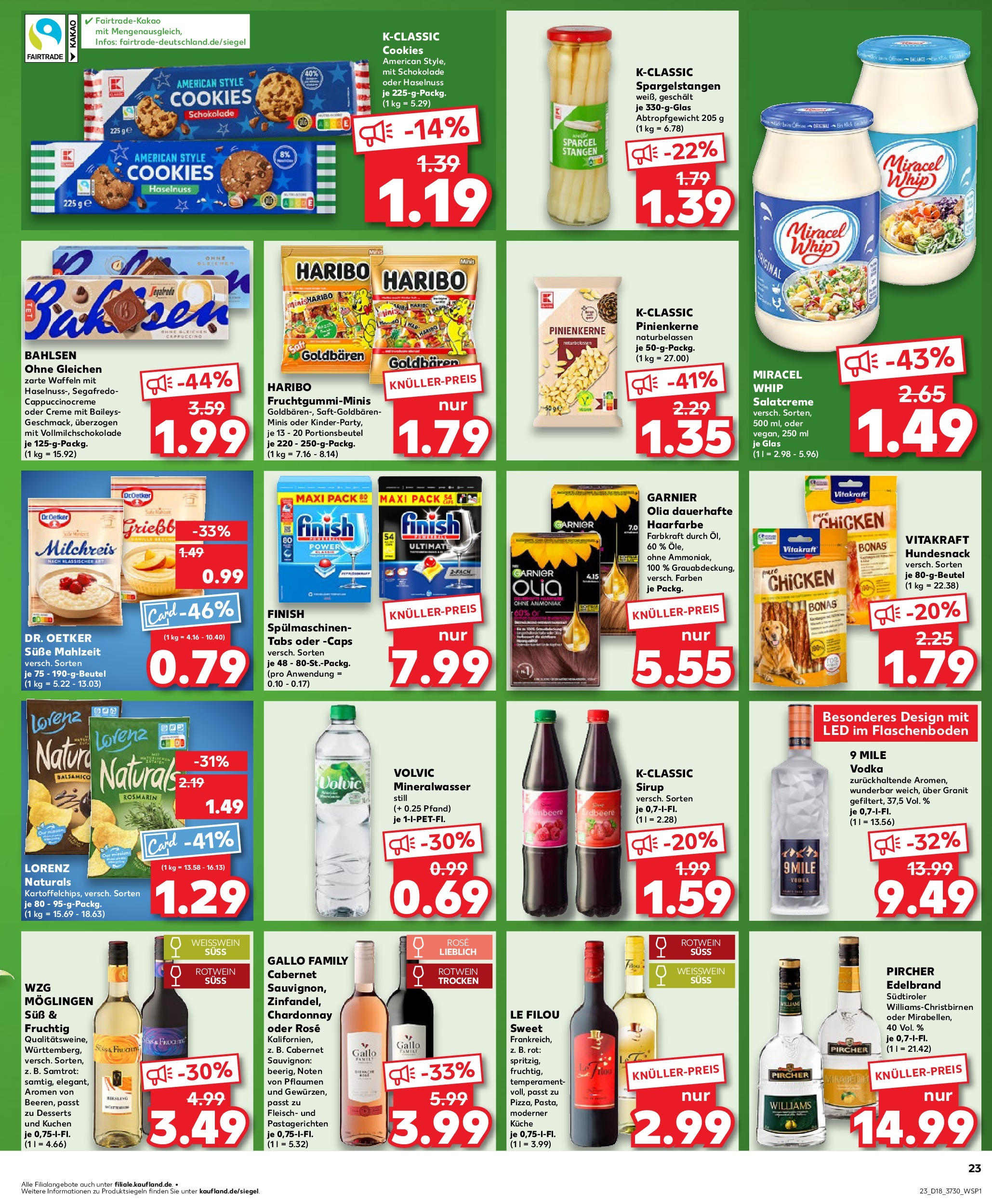 Kaufland - Kaufland: Wochenangebote (ab 01.05.2025) » Angebote Online | Seite: 23 | Produkte: Le filou, Schokolade, Kuchen, Volvic Kaufland - Kaufland: Wochenangebote (ab 01.05.2025) » Angebote Online zum Blättern | Seite: 23 | Produkte: Le filou, Schokolade, Kuchen, Volvic