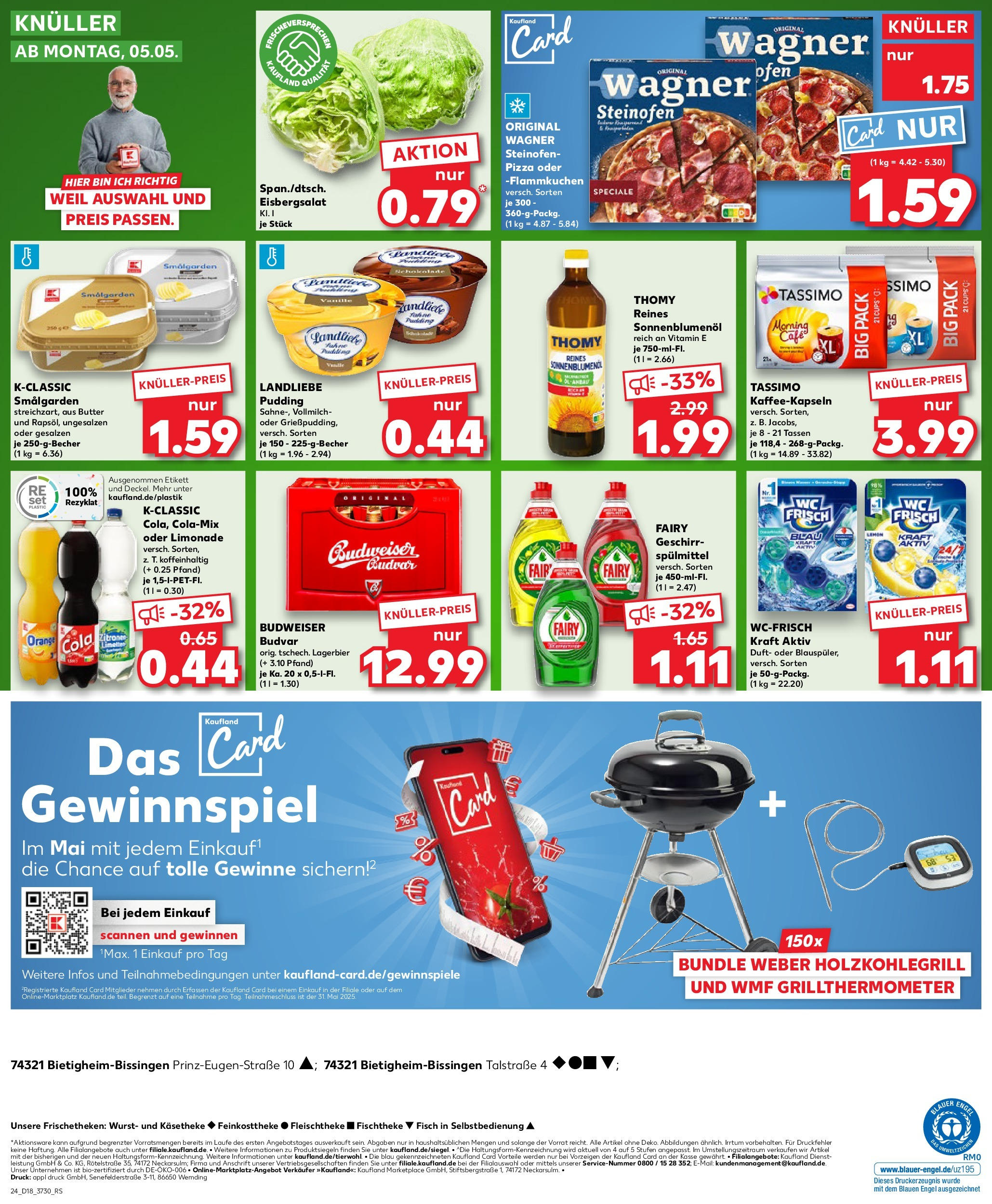 Kaufland - Kaufland: Wochenangebote (ab 01.05.2025) » Angebote Online | Seite: 24 | Produkte: Butter, Sonnenblumenol, Limonade, Eisbergsalat Kaufland - Kaufland: Wochenangebote (ab 01.05.2025) » Angebote Online zum Blättern | Seite: 24 | Produkte: Butter, Sonnenblumenol, Limonade, Eisbergsalat
