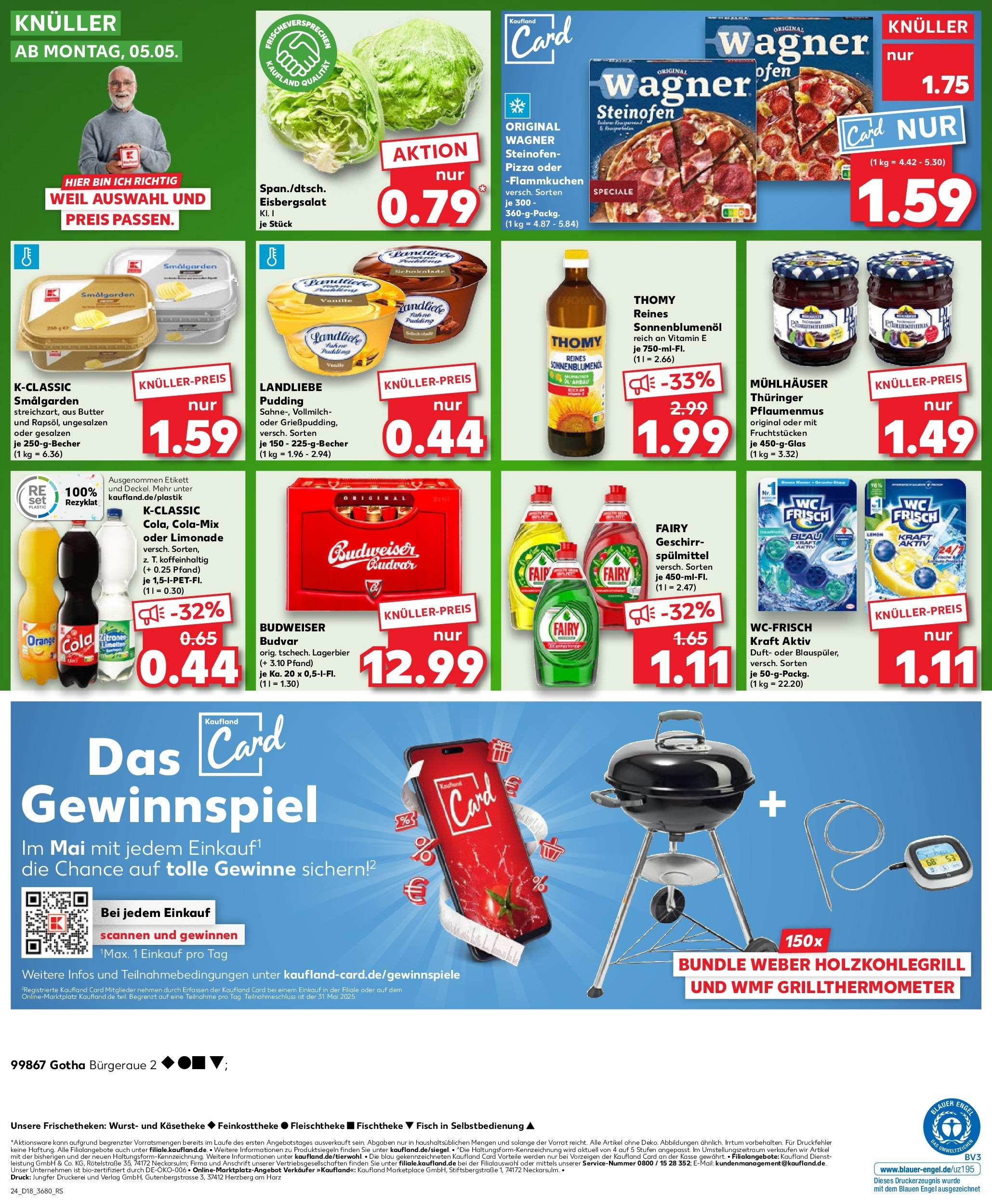Kaufland - Kaufland: Wochenangebote (ab 01.05.2025) » Angebote Online | Seite: 24 | Produkte: Cola, Butter, Duft, Pudding Kaufland - Kaufland: Wochenangebote (ab 01.05.2025) » Angebote Online zum Blättern | Seite: 24 | Produkte: Cola, Butter, Duft, Pudding