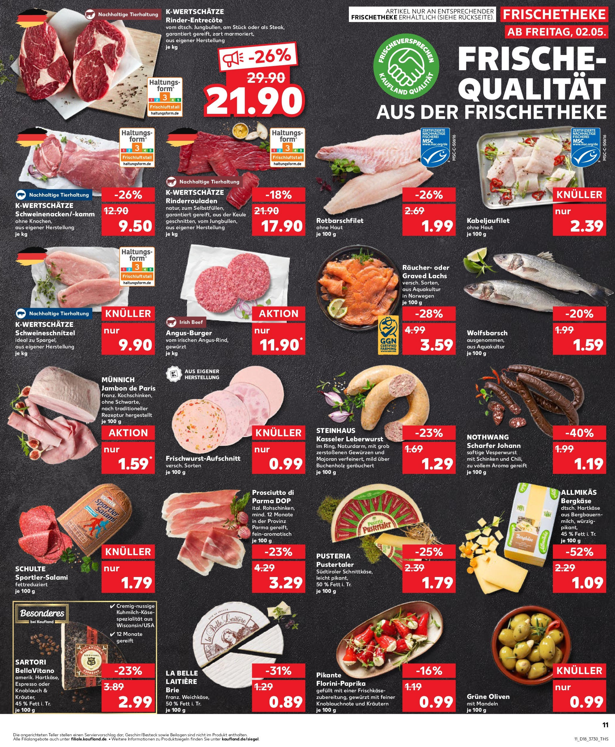 Kaufland - Kaufland: Wochenangebote (ab 01.05.2025) » Angebote Online | Seite: 11 | Produkte: Mandeln, Knoblauch, Salami, Schinken Kaufland - Kaufland: Wochenangebote (ab 01.05.2025) » Angebote Online zum Blättern | Seite: 11 | Produkte: Mandeln, Knoblauch, Salami, Schinken