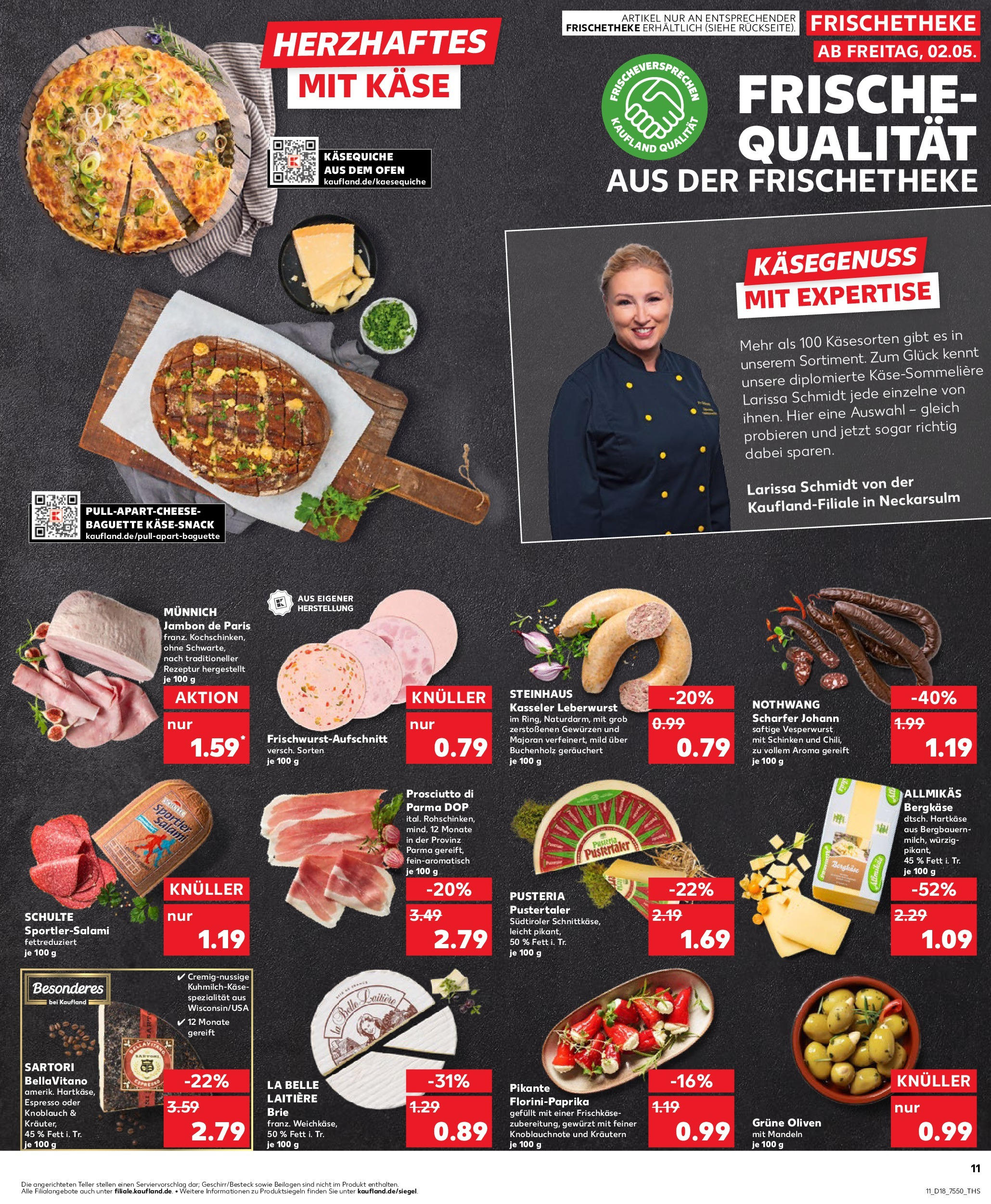 Kaufland - Kaufland: Wochenangebote (ab 01.05.2025) » Angebote Online | Seite: 11 | Produkte: Mandeln, Knoblauch, Salami, Frischkase Kaufland - Kaufland: Wochenangebote (ab 01.05.2025) » Angebote Online zum Blättern | Seite: 11 | Produkte: Mandeln, Knoblauch, Salami, Frischkase