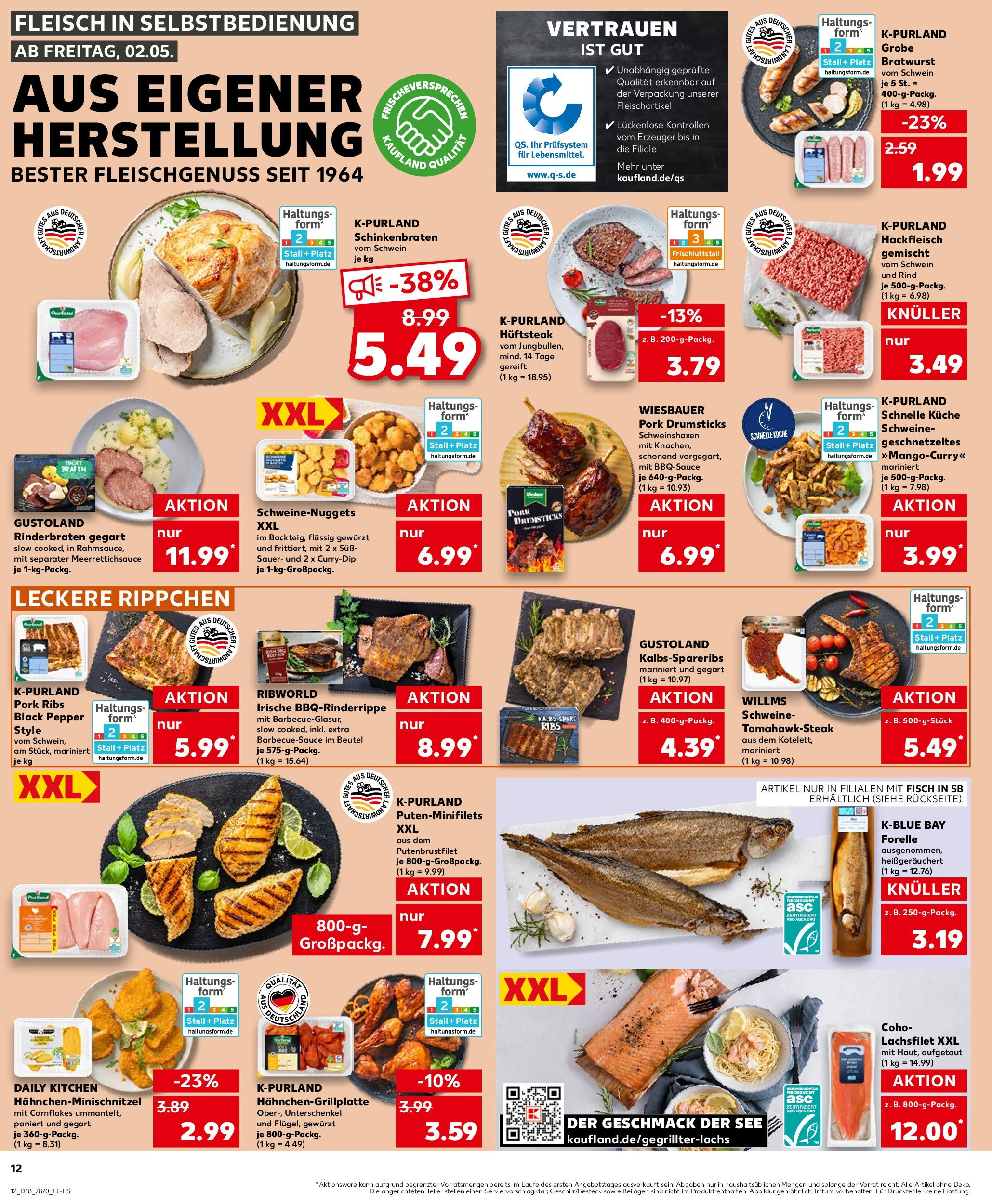 Kaufland - Kaufland: Wochenangebote (ab 01.05.2025) » Angebote Online | Seite: 12 | Produkte: Rinderbraten, Küche, Fisch, Hackfleisch Kaufland - Kaufland: Wochenangebote (ab 01.05.2025) » Angebote Online zum Blättern | Seite: 12 | Produkte: Rinderbraten, Küche, Fisch, Hackfleisch