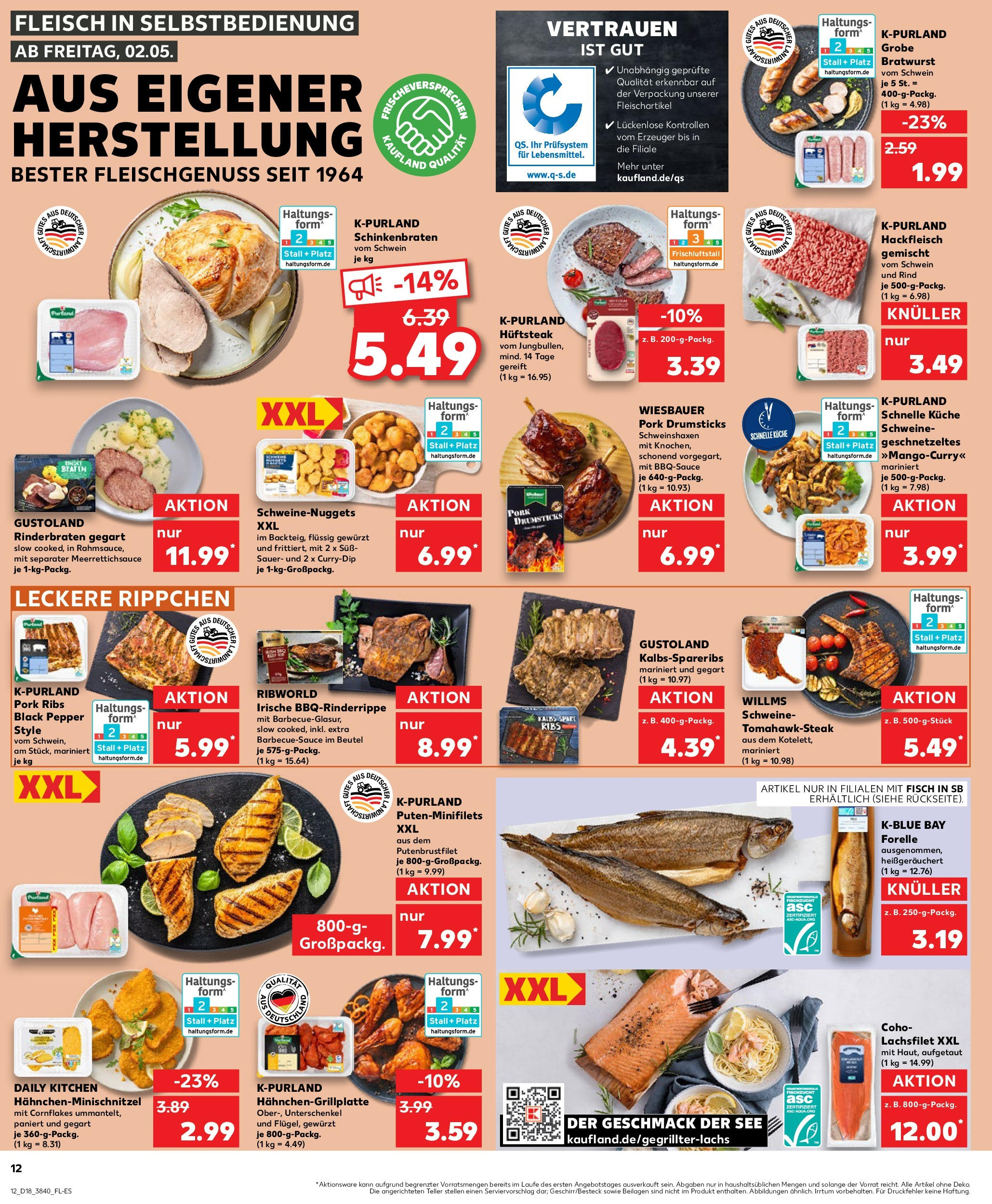 Kaufland - Kaufland: Wochenangebote (ab 01.05.2025) » Angebote Online | Seite: 12 | Produkte: Rinderbraten, Küche, Spare ribs, Fisch Kaufland - Kaufland: Wochenangebote (ab 01.05.2025) » Angebote Online zum Blättern | Seite: 12 | Produkte: Rinderbraten, Küche, Spare ribs, Fisch