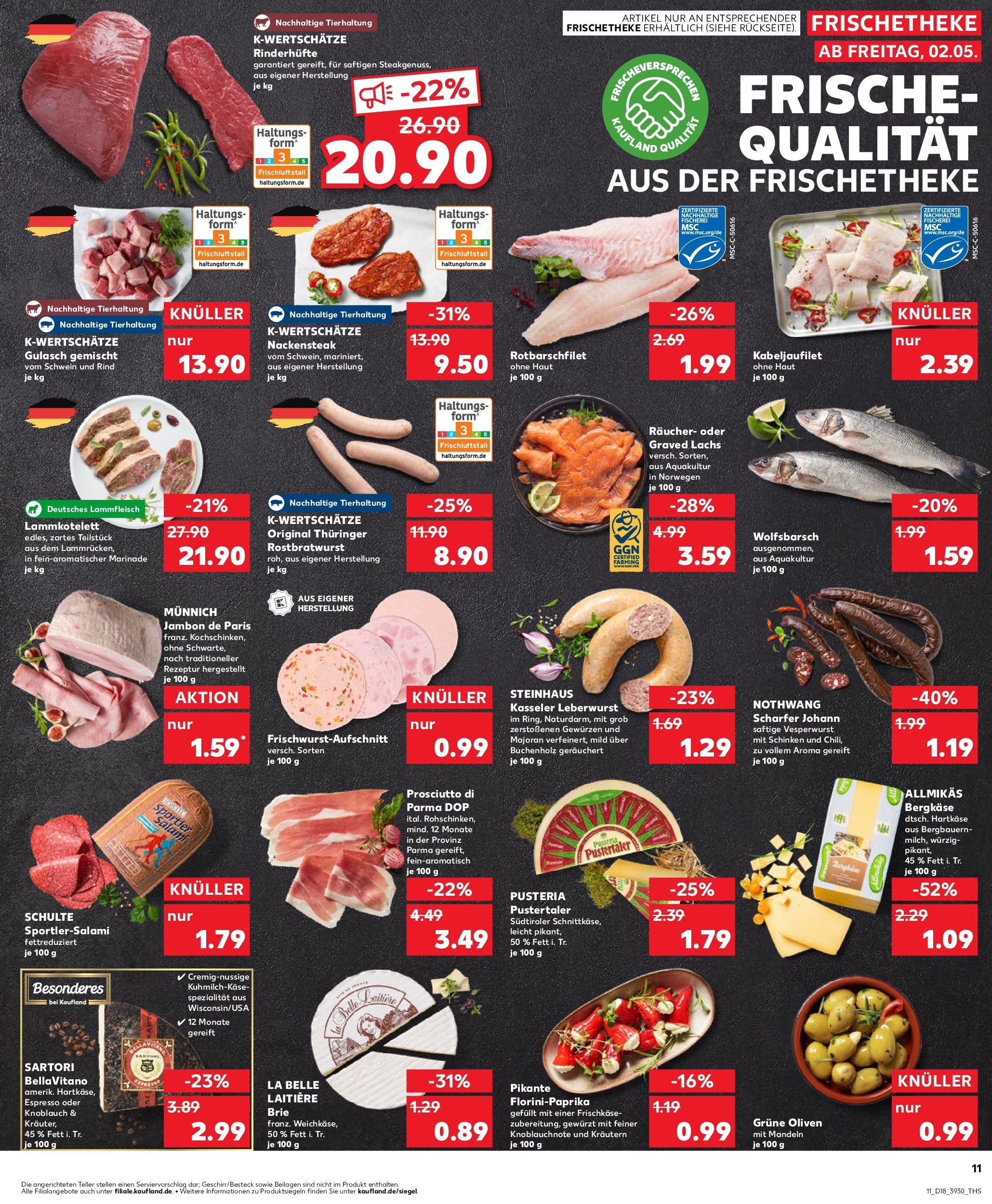 Kaufland - Kaufland: Wochenangebote (ab 01.05.2025) » Angebote Online | Seite: 11 | Produkte: Gulasch, Knoblauch, Salami, Schinken Kaufland - Kaufland: Wochenangebote (ab 01.05.2025) » Angebote Online zum Blättern | Seite: 11 | Produkte: Gulasch, Knoblauch, Salami, Schinken