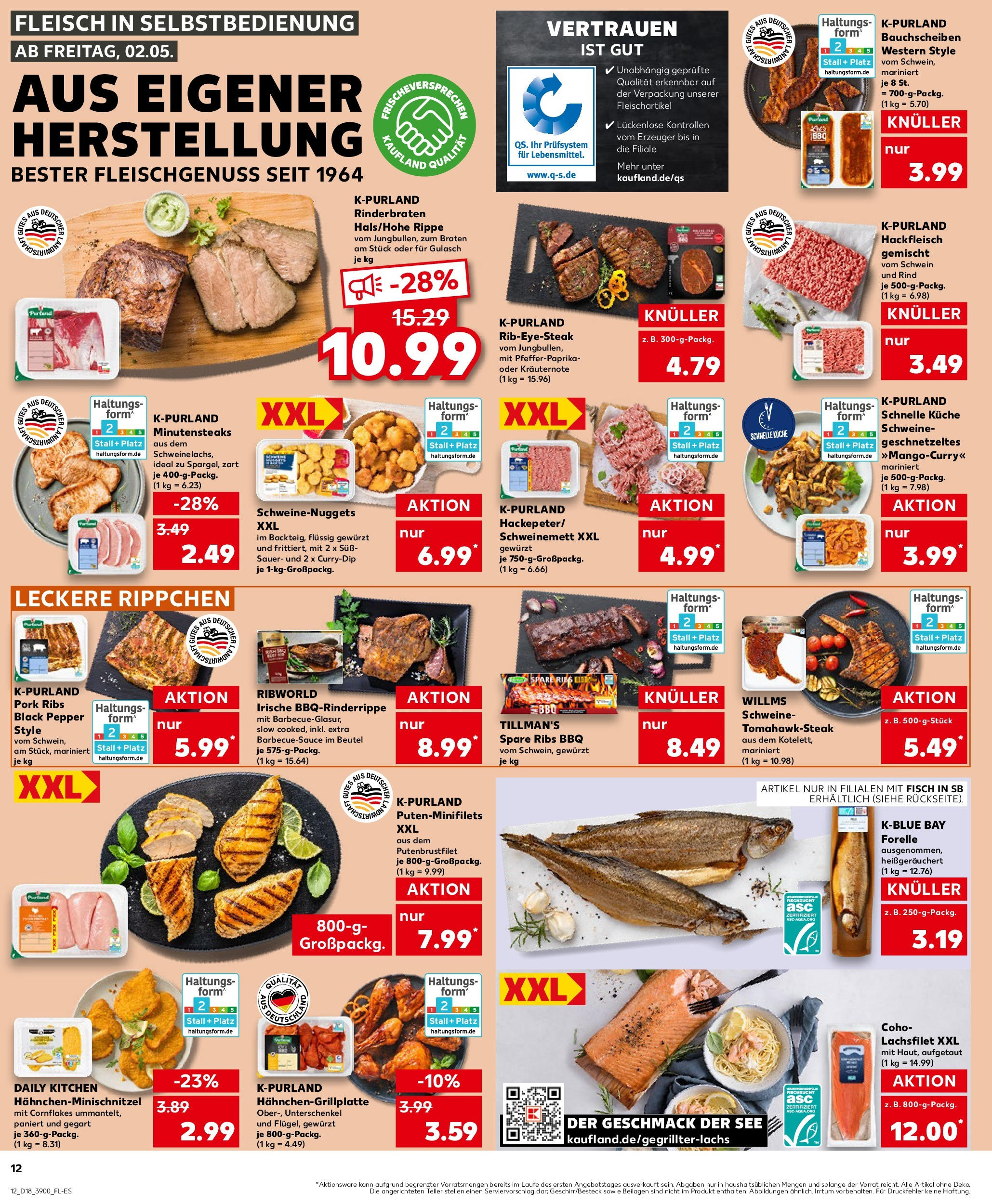 Kaufland - Kaufland: Wochenangebote (ab 01.05.2025) » Angebote Online | Seite: 12 | Produkte: Spare ribs, Fisch, Gulasch, Hackfleisch Kaufland - Kaufland: Wochenangebote (ab 01.05.2025) » Angebote Online zum Blättern | Seite: 12 | Produkte: Spare ribs, Fisch, Gulasch, Hackfleisch