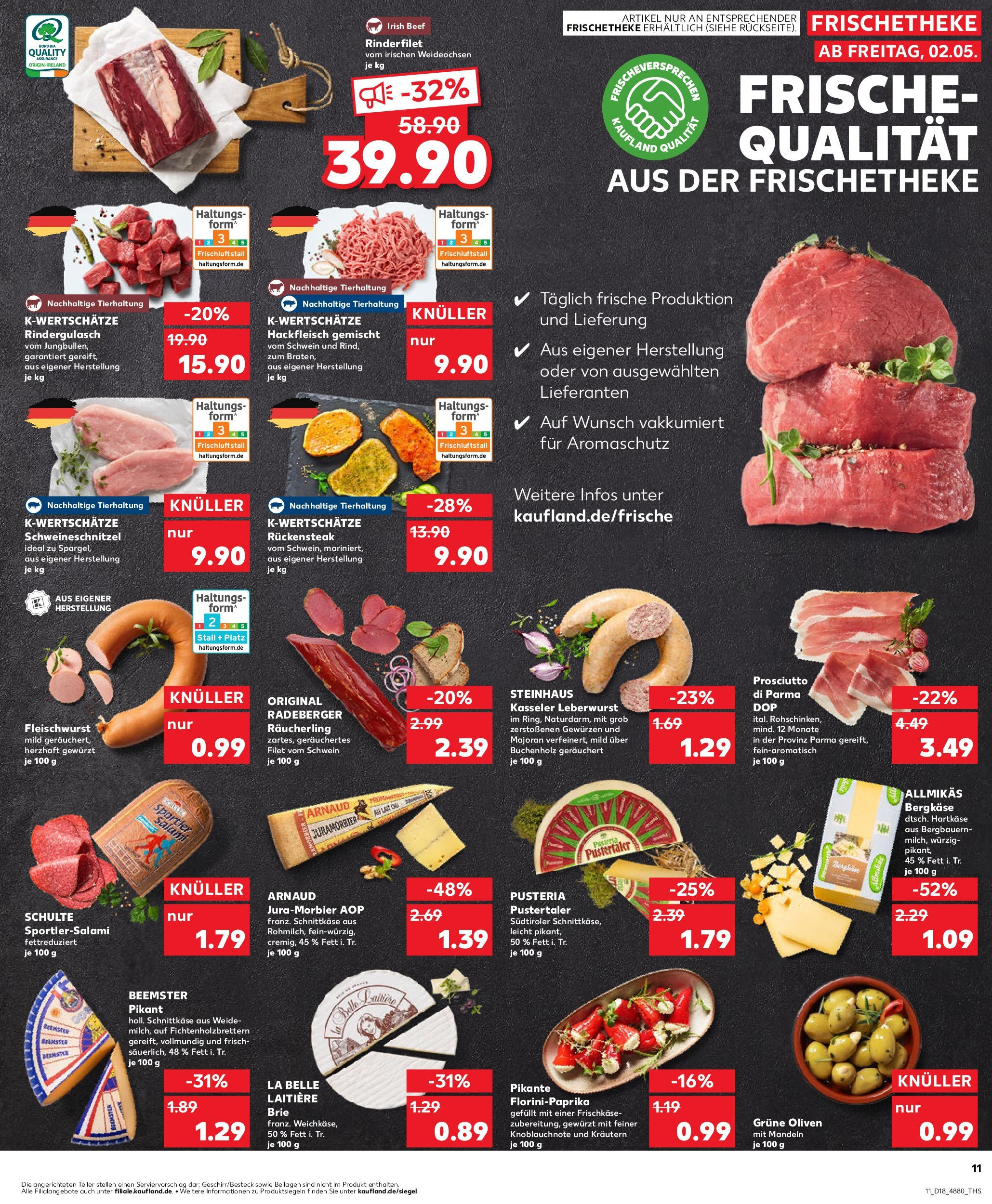 Kaufland - Kaufland: Wochenangebote (ab 01.05.2025) » Angebote Online | Seite: 11 | Produkte: Rinderfilet, Mandeln, Salami, Steak Kaufland - Kaufland: Wochenangebote (ab 01.05.2025) » Angebote Online zum Blättern | Seite: 11 | Produkte: Rinderfilet, Mandeln, Salami, Steak