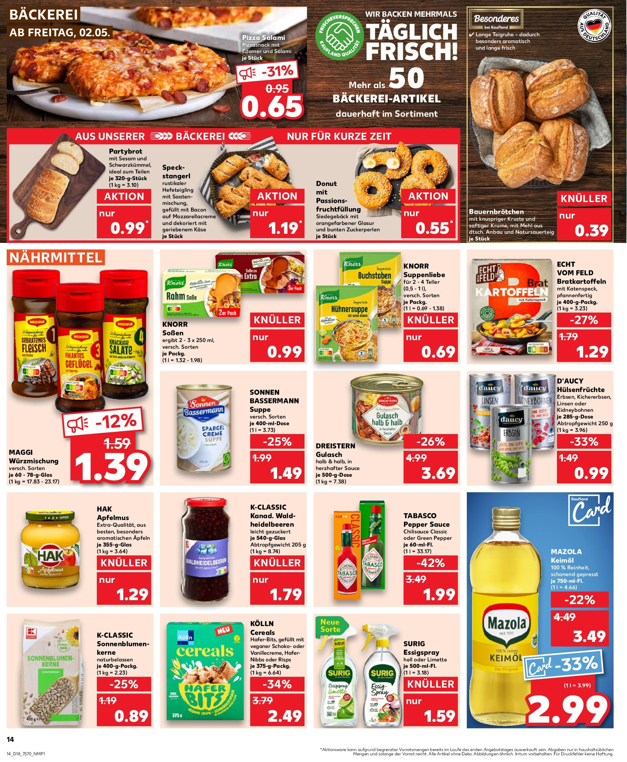 Kaufland - Kaufland: Wochenangebote (ab 01.05.2025) » Angebote Online | Seite: 14 | Produkte: Knorr, Spargel, Creme, Fleisch Kaufland - Kaufland: Wochenangebote (ab 01.05.2025) » Angebote Online zum Blättern | Seite: 14 | Produkte: Knorr, Spargel, Creme, Fleisch