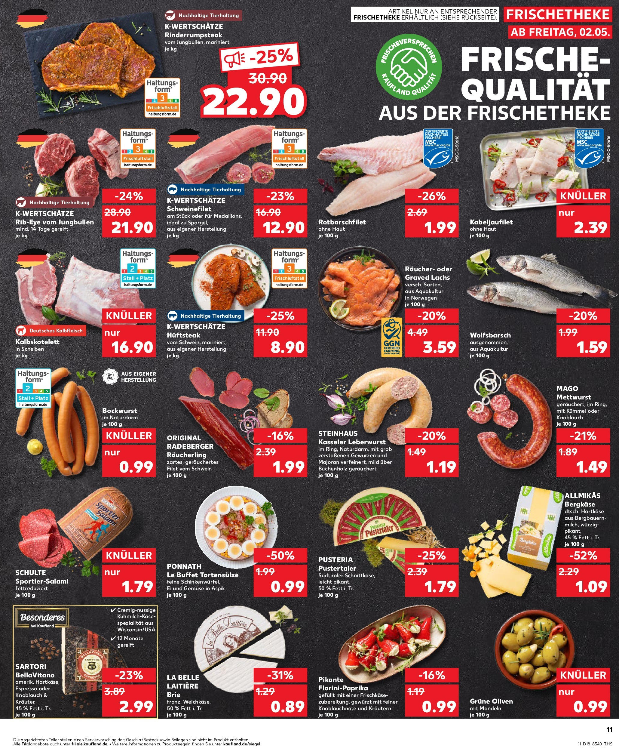 Kaufland - Kaufland: Wochenangebote (ab 01.05.2025) » Angebote Online | Seite: 11 | Produkte: Bockwurst, Gemüse, Salami, Frischkase Kaufland - Kaufland: Wochenangebote (ab 01.05.2025) » Angebote Online zum Blättern | Seite: 11 | Produkte: Bockwurst, Gemüse, Salami, Frischkase