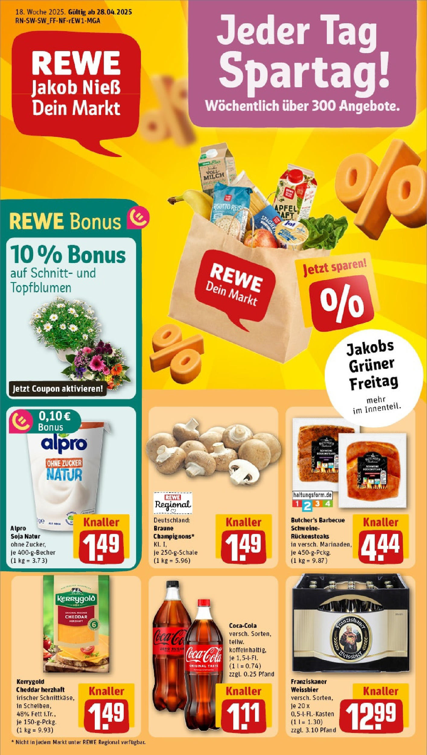 Rewe - Rewe: Wochenangebote (ab 27.04.2025) zum Blättern » Angebote | Seite: 1 | Produkte: Franziskaner, Cola, Alpro, Zucker Rewe - Rewe: Wochenangebote (ab 27.04.2025) zum Blättern » Angebote | Seite: 1 | Produkte: Franziskaner, Cola, Alpro, Zucker