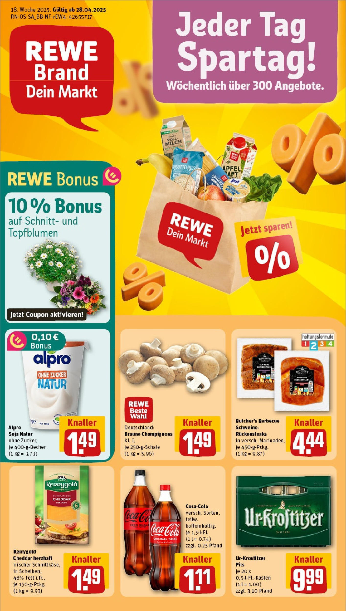 Rewe - Rewe: Wochenangebote (ab 27.04.2025) zum Blättern » Angebote | Seite: 1 | Produkte: Coca cola, Cola, Äpfel, Alpro Rewe - Rewe: Wochenangebote (ab 27.04.2025) zum Blättern » Angebote | Seite: 1 | Produkte: Coca cola, Cola, Äpfel, Alpro