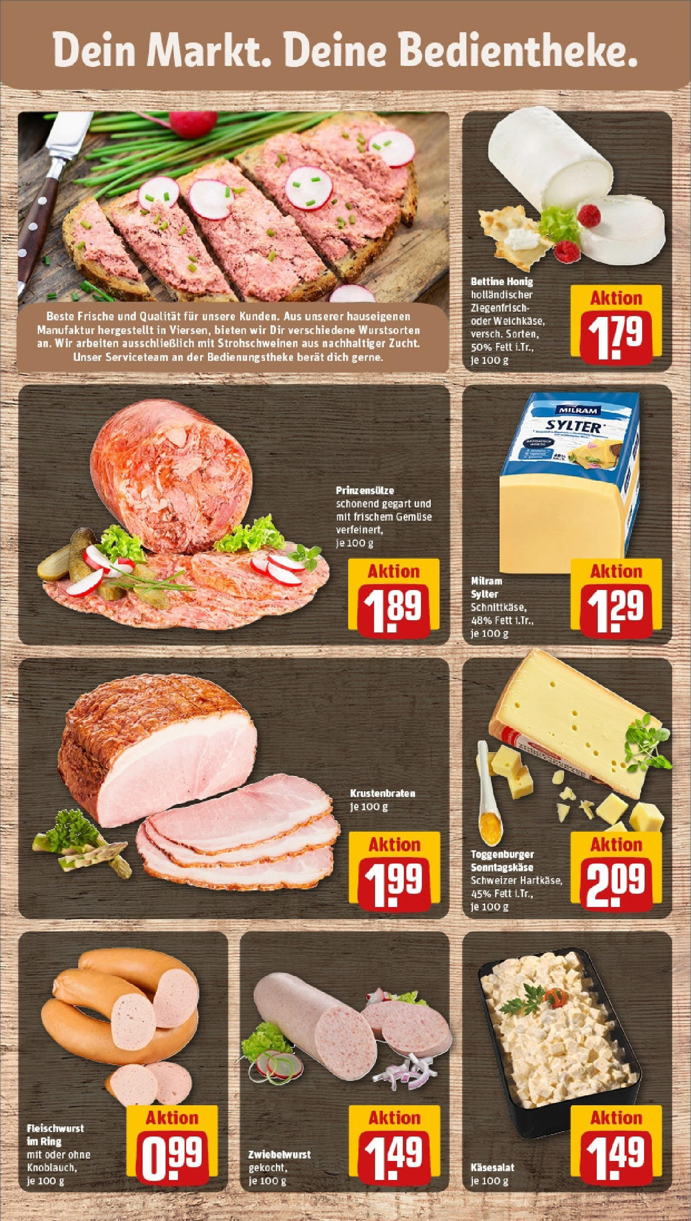 Rewe - Rewe: Wochenangebote (ab 27.04.2025) zum Blättern » Angebote | Seite: 9 | Produkte: Krustenbraten, Gemüse, Milram