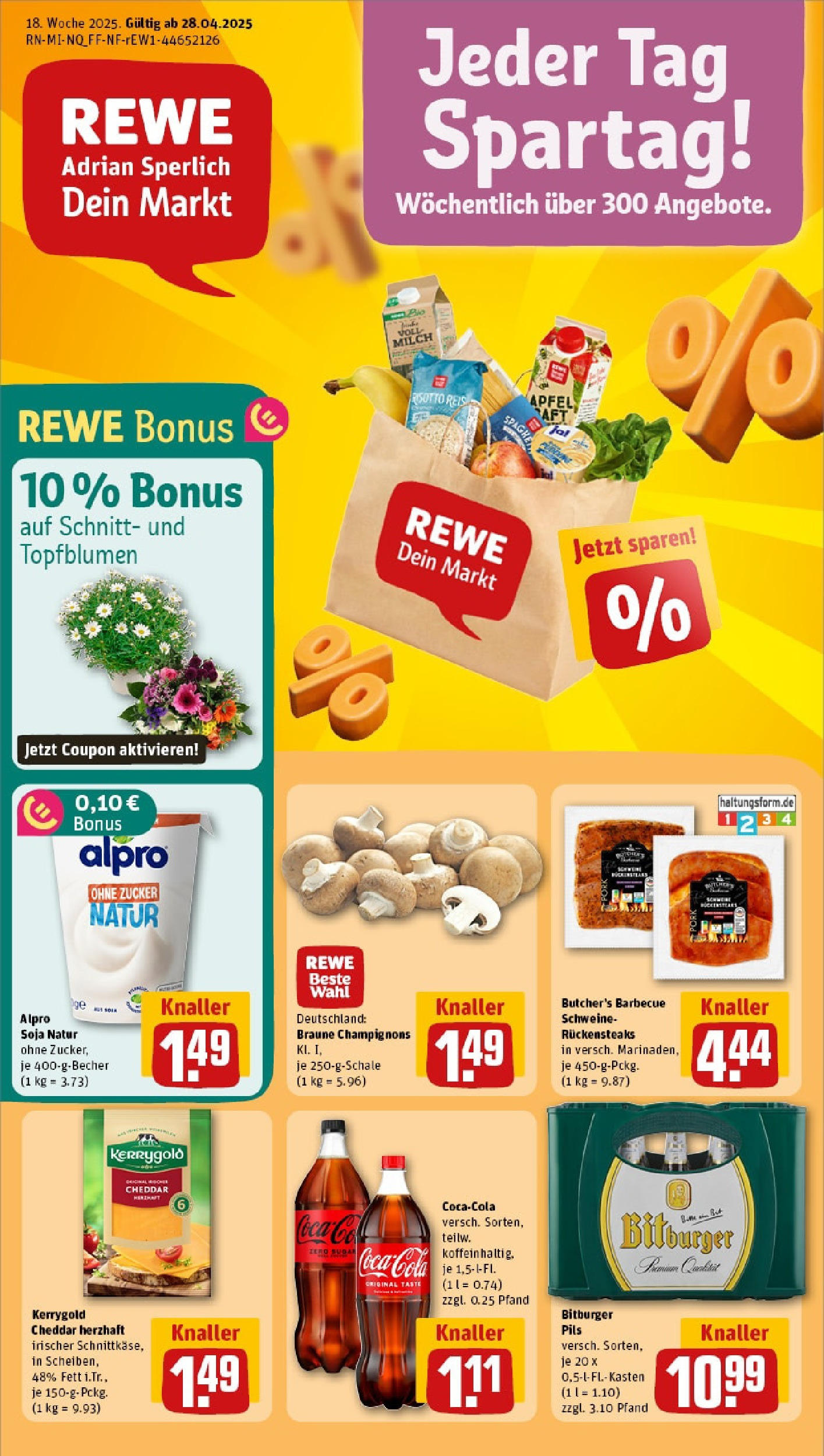 Rewe - Rewe: Wochenangebote (ab 27.04.2025) zum Blättern » Angebote | Seite: 1 | Produkte: Bitburger, Äpfel, Alpro, Zucker Rewe - Rewe: Wochenangebote (ab 27.04.2025) zum Blättern » Angebote | Seite: 1 | Produkte: Bitburger, Äpfel, Alpro, Zucker