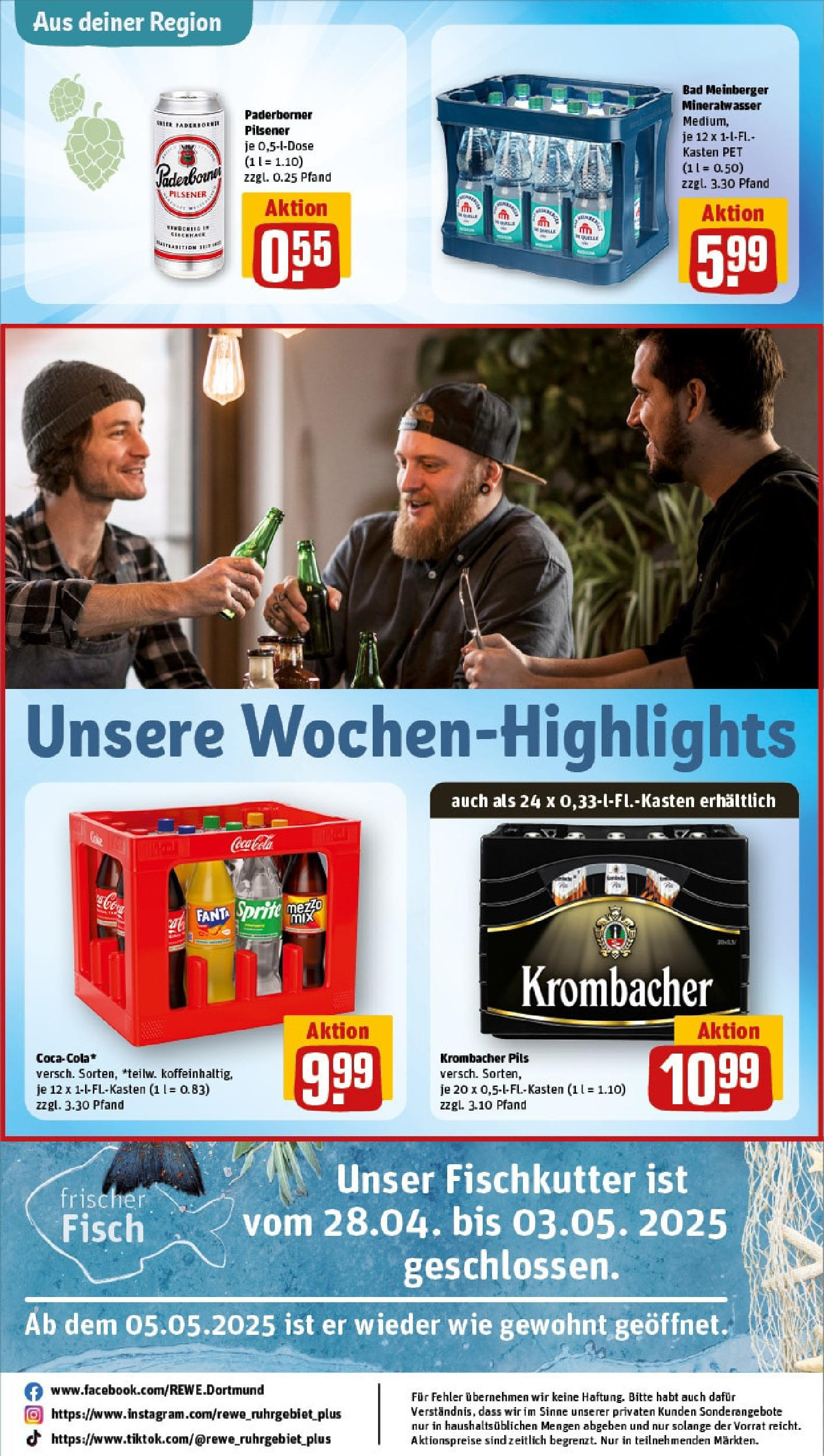 Rewe - Rewe: Wochenangebote (ab 27.04.2025) zum Blättern » Angebote | Seite: 32 | Produkte: Sprite, Cola, Fisch, Krombacher Rewe - Rewe: Wochenangebote (ab 27.04.2025) zum Blättern » Angebote | Seite: 32 | Produkte: Sprite, Cola, Fisch, Krombacher