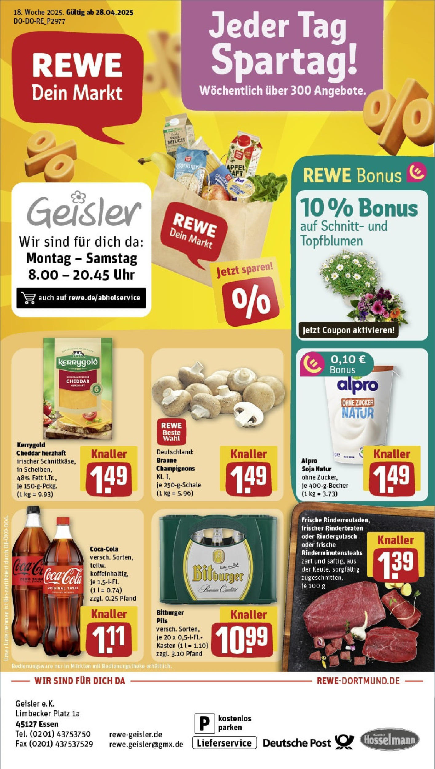 Rewe - Rewe: Wochenangebote (ab 27.04.2025) zum Blättern » Angebote | Seite: 1 | Produkte: Bitburger, Rindergulasch, Theke, Pils Rewe - Rewe: Wochenangebote (ab 27.04.2025) zum Blättern » Angebote | Seite: 1 | Produkte: Bitburger, Rindergulasch, Theke, Pils