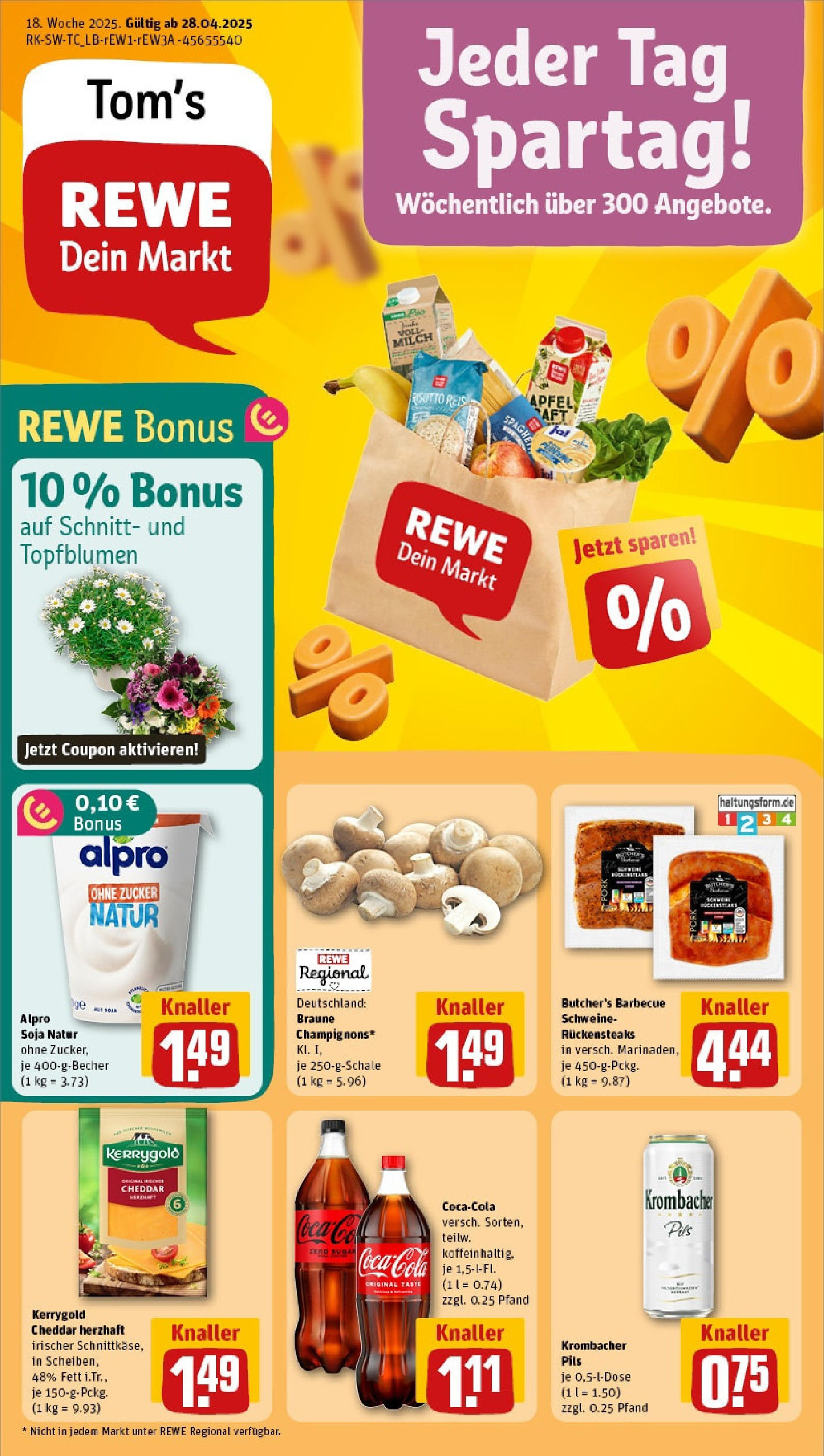 Rewe - Rewe: Wochenangebote (ab 27.04.2025) zum Blättern » Angebote | Seite: 1 | Produkte: Äpfel, Alpro, Zucker, Reis Rewe - Rewe: Wochenangebote (ab 27.04.2025) zum Blättern » Angebote | Seite: 1 | Produkte: Äpfel, Alpro, Zucker, Reis