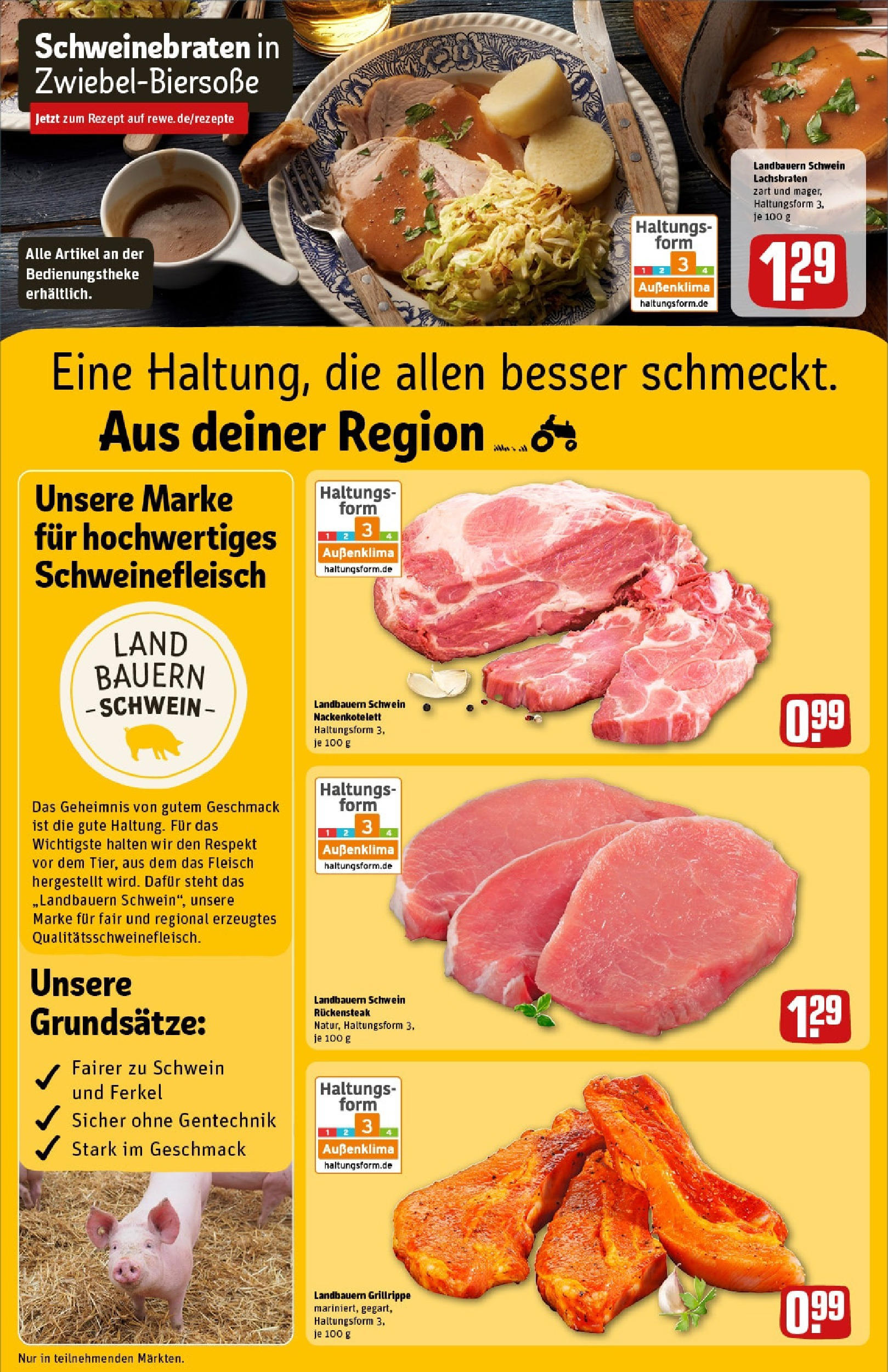 Rewe - Rewe: Wochenangebote (ab 27.04.2025) zum Blättern » Angebote | Seite: 12 | Produkte: Schweinefleisch, Steak, Fleisch