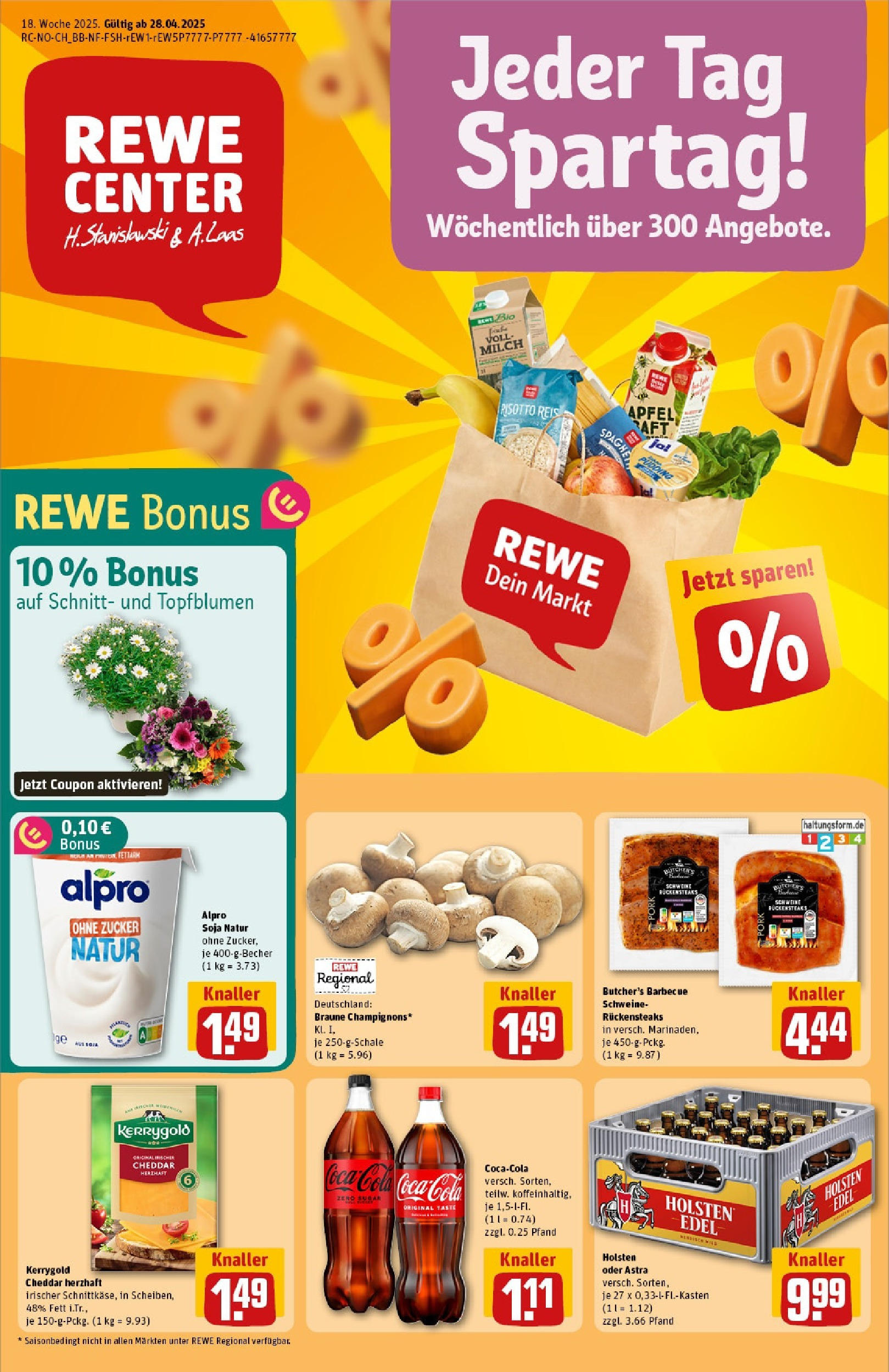 Rewe - Rewe: Wochenangebote (ab 27.04.2025) zum Blättern » Angebote | Seite: 1 | Produkte: Coca cola, Cola, Holsten, Alpro Rewe - Rewe: Wochenangebote (ab 27.04.2025) zum Blättern » Angebote | Seite: 1 | Produkte: Coca cola, Cola, Holsten, Alpro