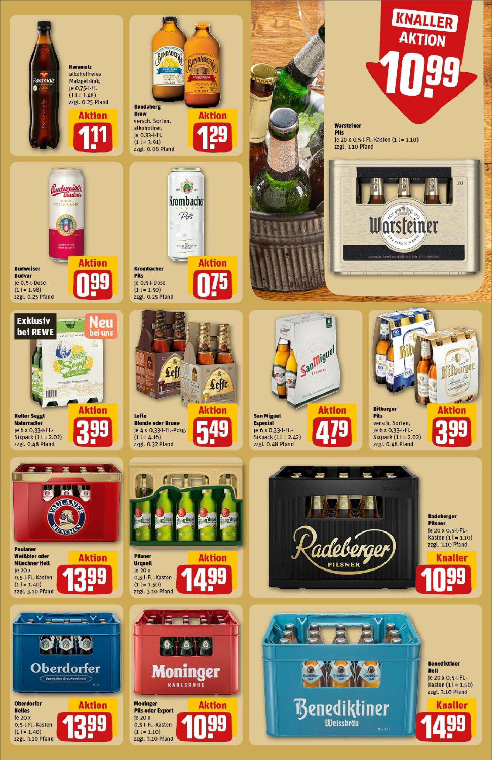 Rewe - Rewe: Wochenangebote (ab 27.04.2025) zum Blättern » Angebote | Seite: 23 | Produkte: Weißbier, Pils, Benediktiner hell, Krombacher