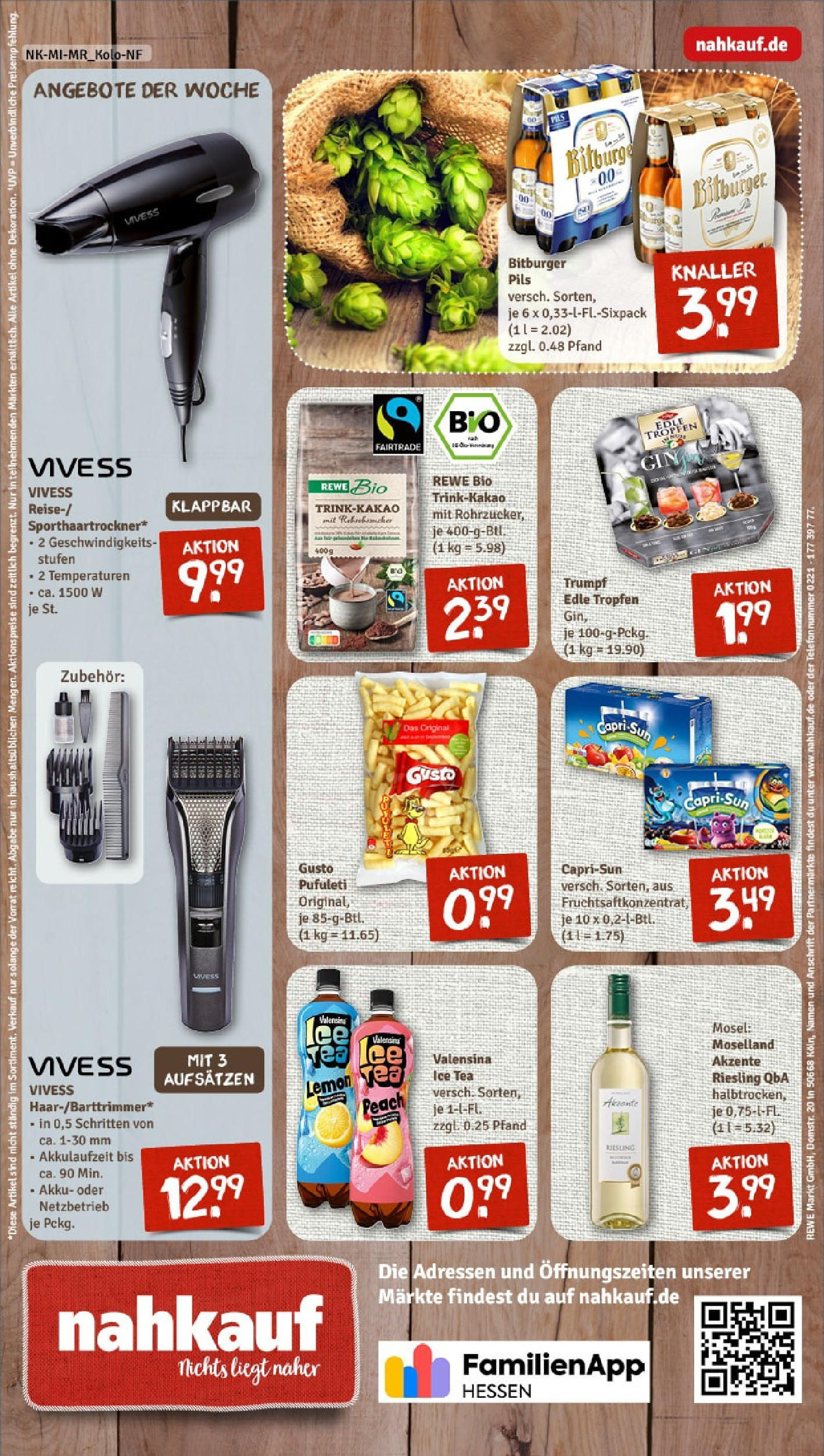Rewe - Rewe: Wochenangebote (ab 27.04.2025) zum Blättern » Angebote | Seite: 8 | Produkte: Pils, Valensina, Gin, Telefon