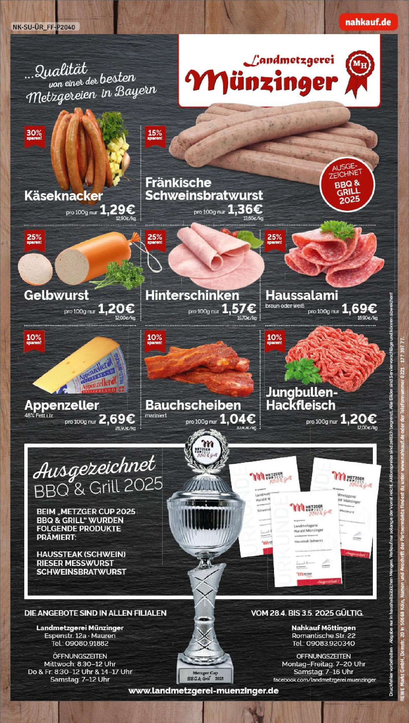 Rewe - Rewe: Wochenangebote (ab 27.04.2025) zum Blättern » Angebote | Seite: 8 | Produkte: Grill, Bilder, Uhr, Hackfleisch