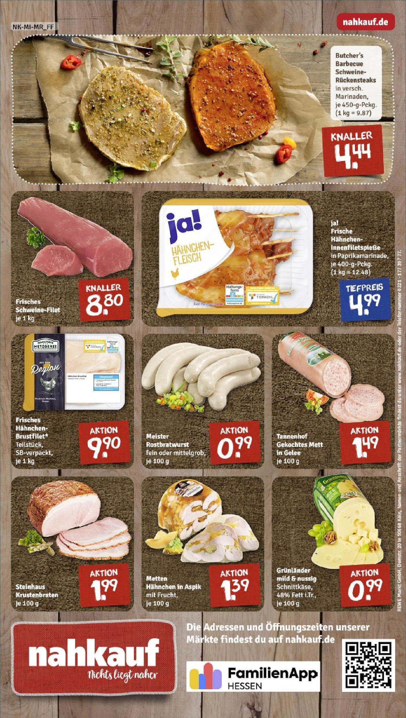 Rewe - Rewe: Wochenangebote (ab 27.04.2025) zum Blättern » Angebote | Seite: 8 | Produkte: Hahnchen, Krustenbraten, Grunlander, Fleisch