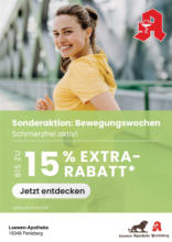 Bewegungswochen in Ihrer Apotheke: Satte Rabatte für Ihre Gesundheit!