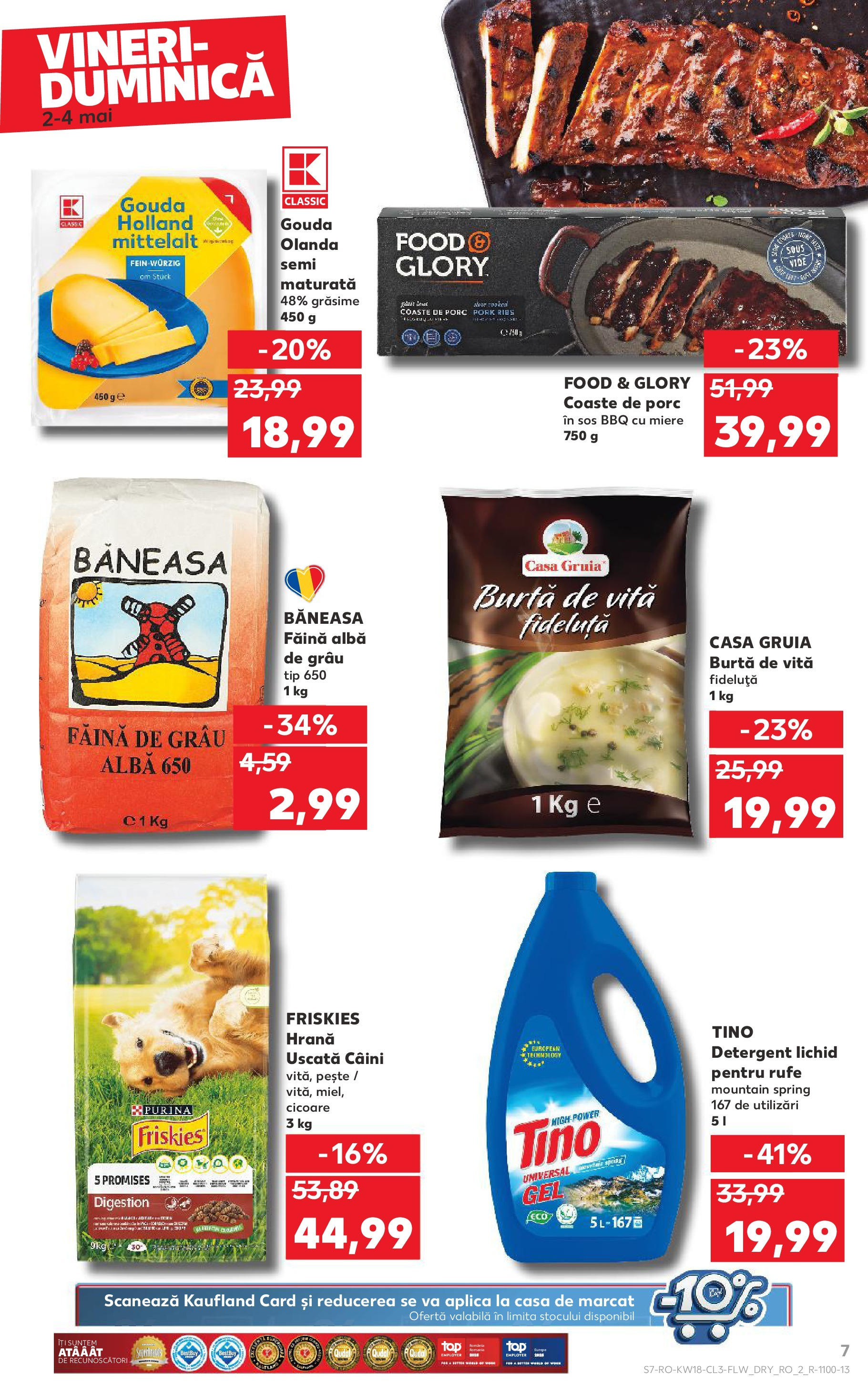 Catalog Kaufland - Sibiu 02.05.2025 - Revista si Oferta | Pagină: 7 | Produse: Făină, Pește, Sos, Gouda